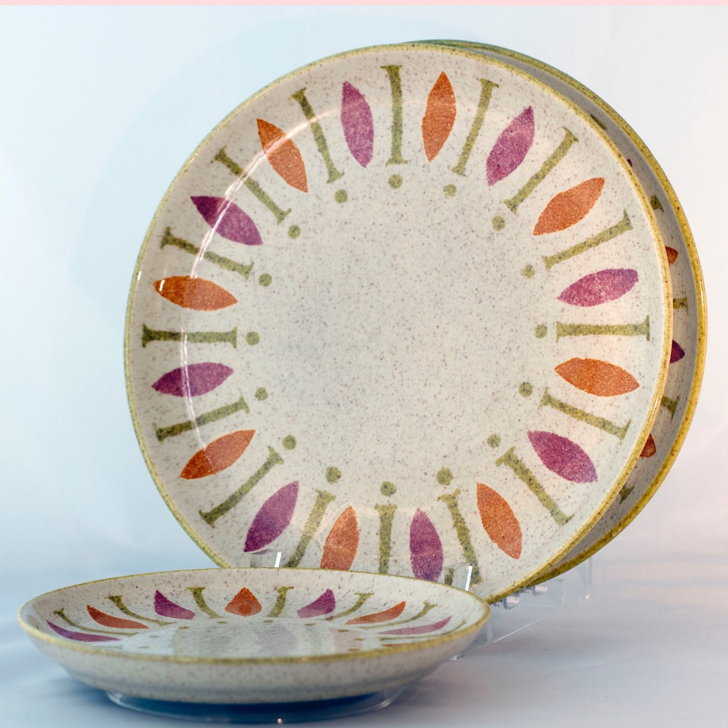 Red Wing PEPE Mid-Century China Plates (3) Discontinued Pattern 1962 - 1963