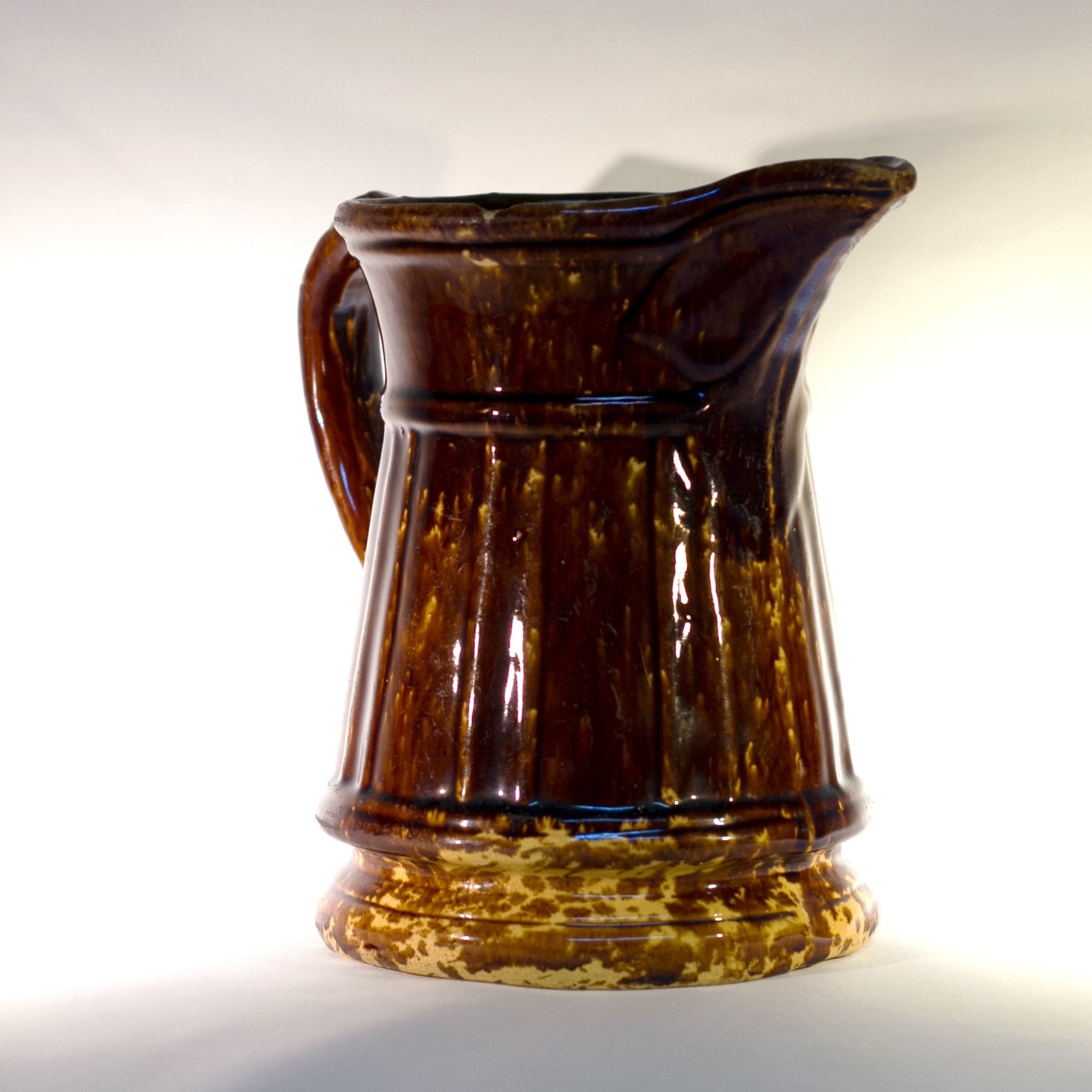 Antique AMERICAN ROCKINGHAM PITCHER Circa 1865 - 1900