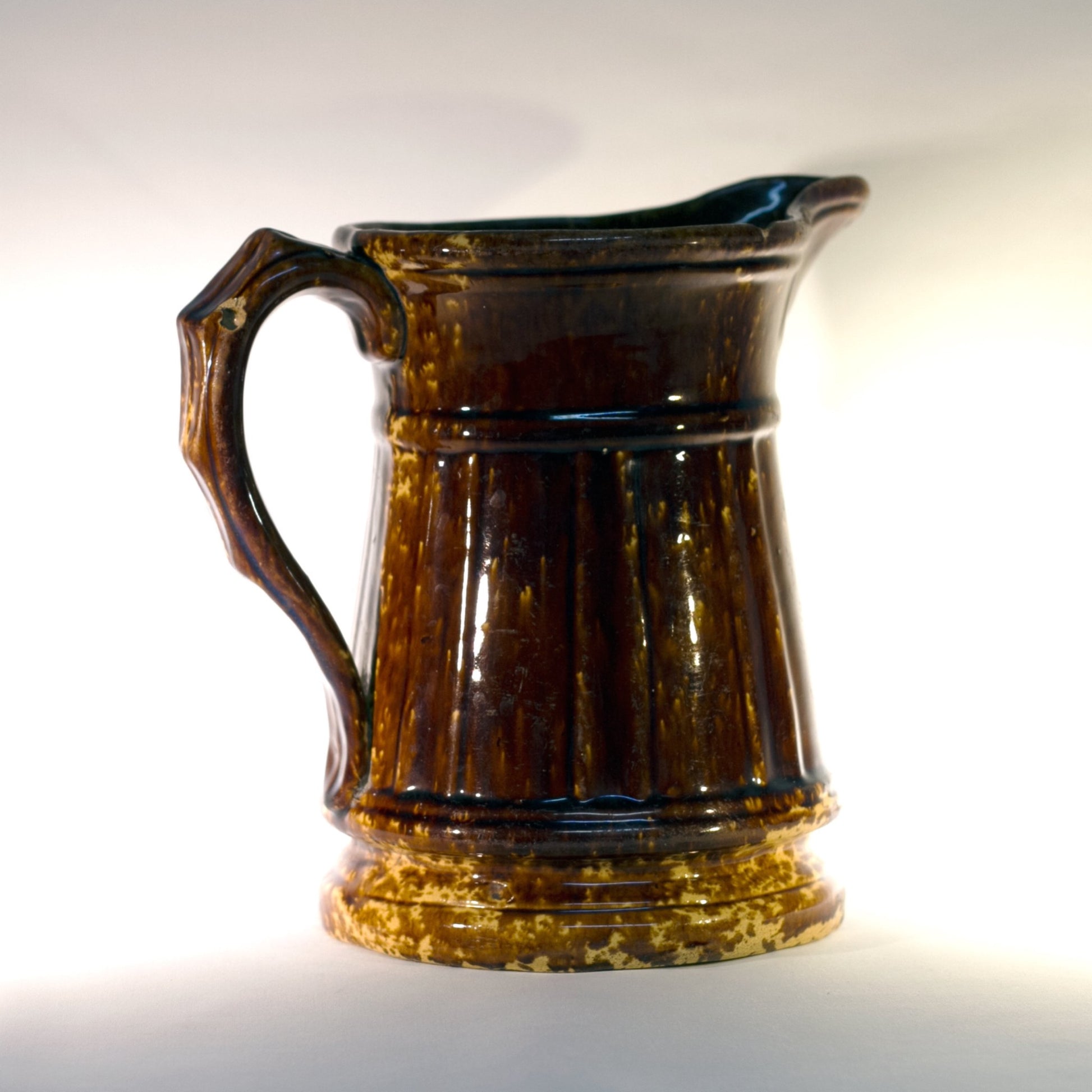 Antique AMERICAN ROCKINGHAM PITCHER Circa 1865 - 1900
