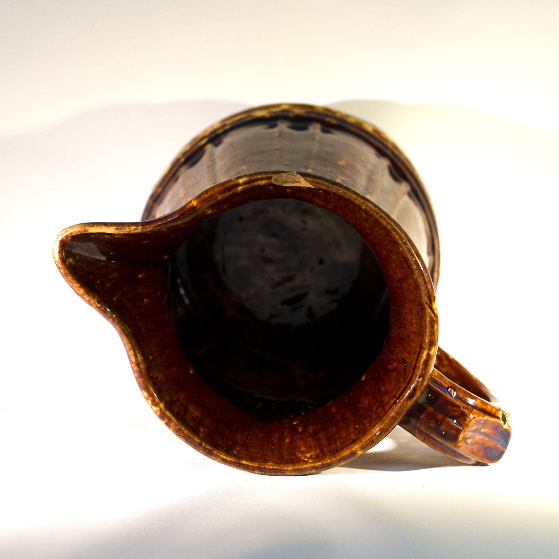 Antique AMERICAN ROCKINGHAM PITCHER Circa 1865 - 1900