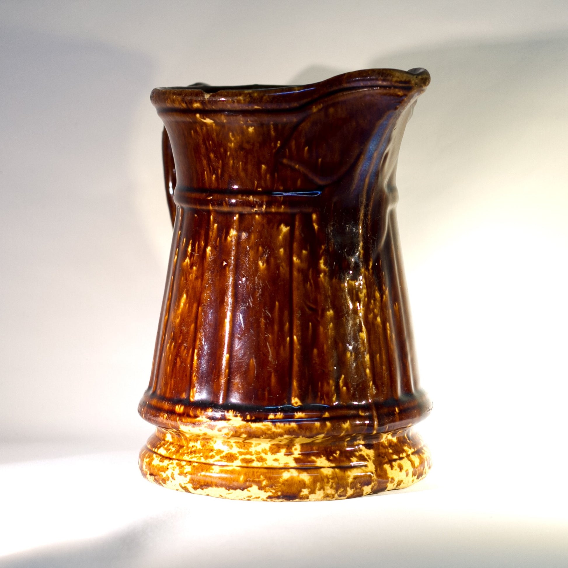 Antique AMERICAN ROCKINGHAM PITCHER Circa 1865 - 1900