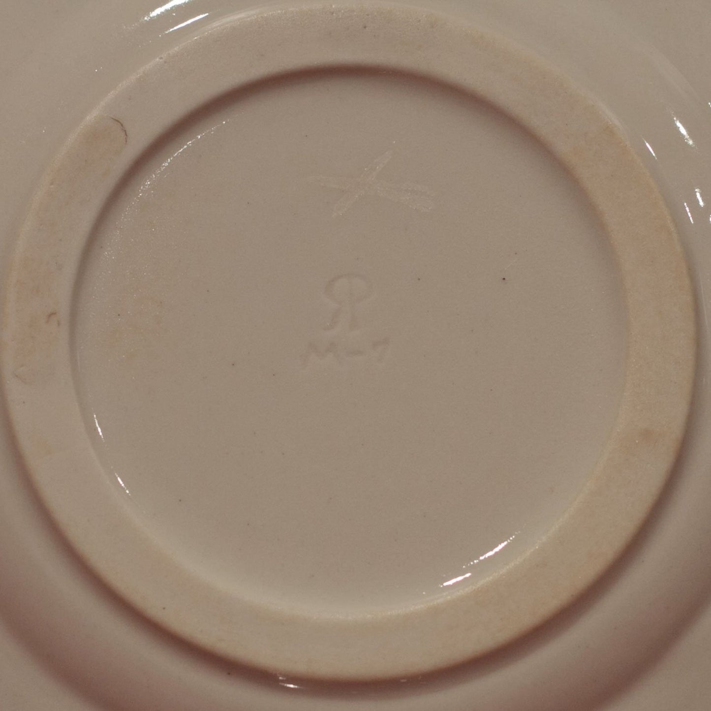 BLUE SAILING SHIPS 6 ½” BREAD PLATE by Rookwood Pottery Cincinnati Ohio