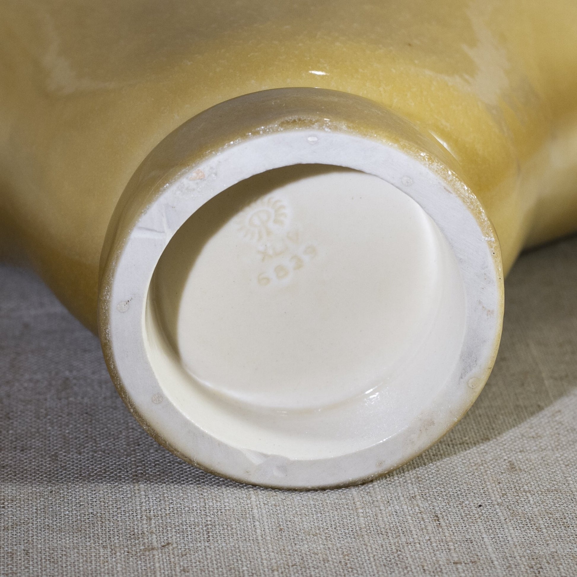 ROOKWOOD FAN Shaped Vase #6839 with Incised Face of Young Girl Circa 1944