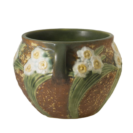 ROSEVILLE 4" HANDLE VASE in Jonquil Circa 1931