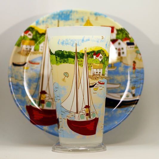 NANTUCKET COLLECTION Service for 4 | Plates & Tumblers 8-Piece Set