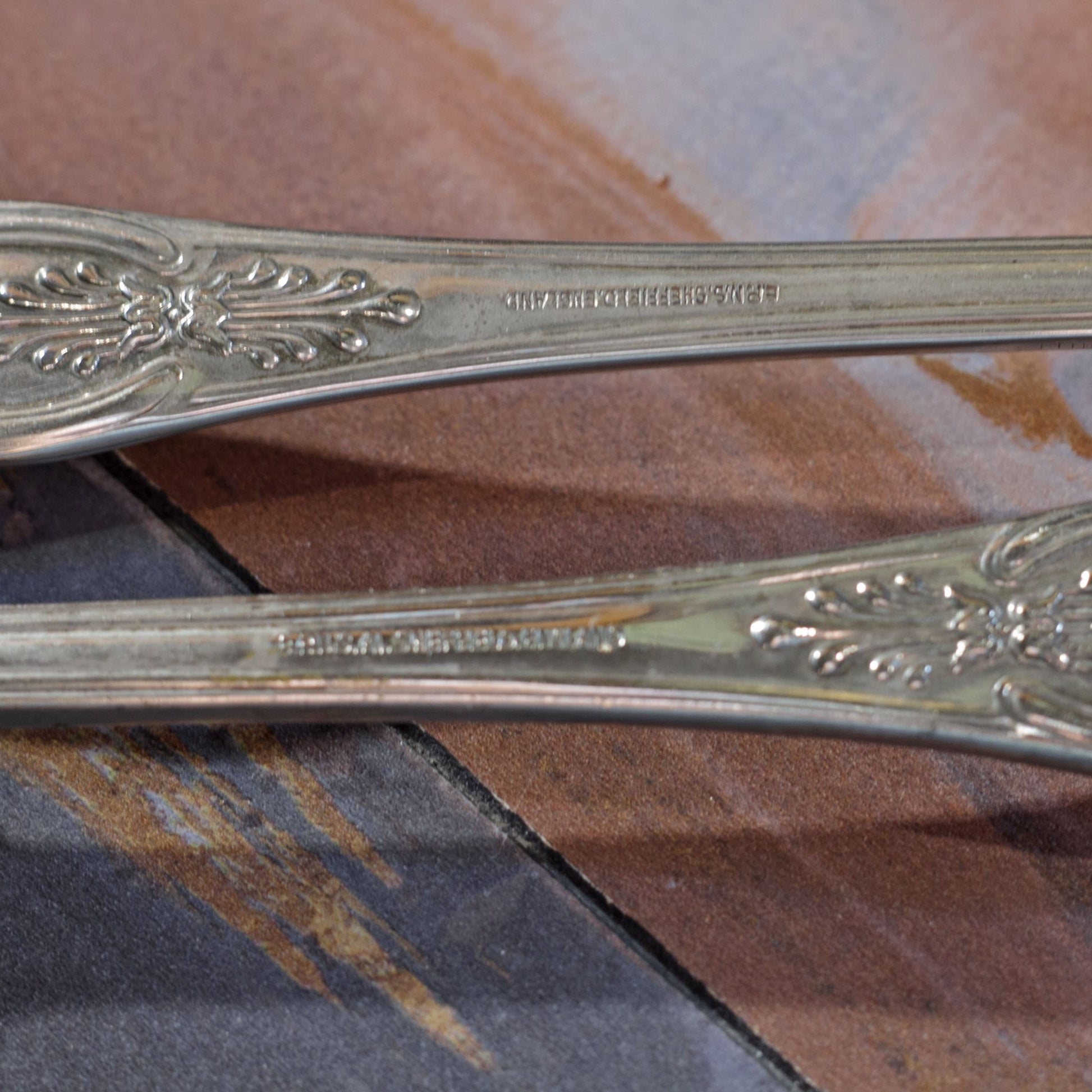 KINGS SILVER PLATE SALAD SET by Original Sheffield