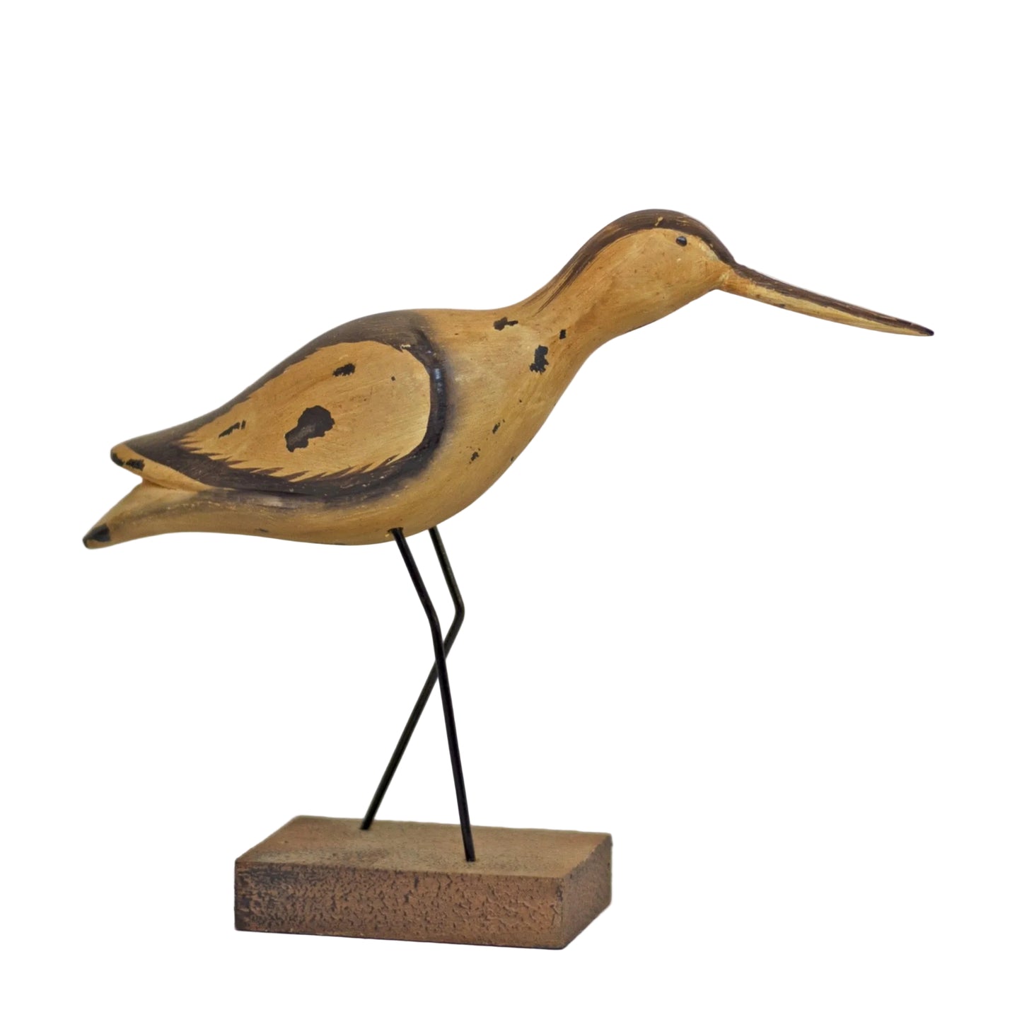 Hand Carved and Painted SANDPIPER SHOREBIRD 7 ½” Tall