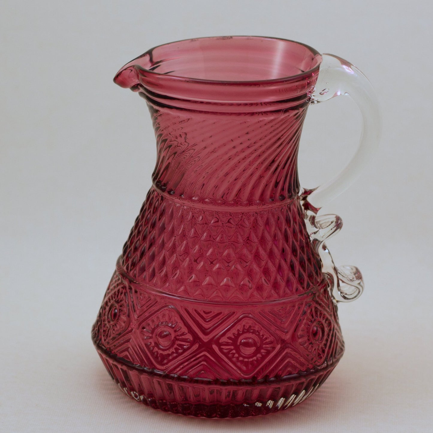 PILGRIM CRANBERRY GLASS Bennington Pitcher