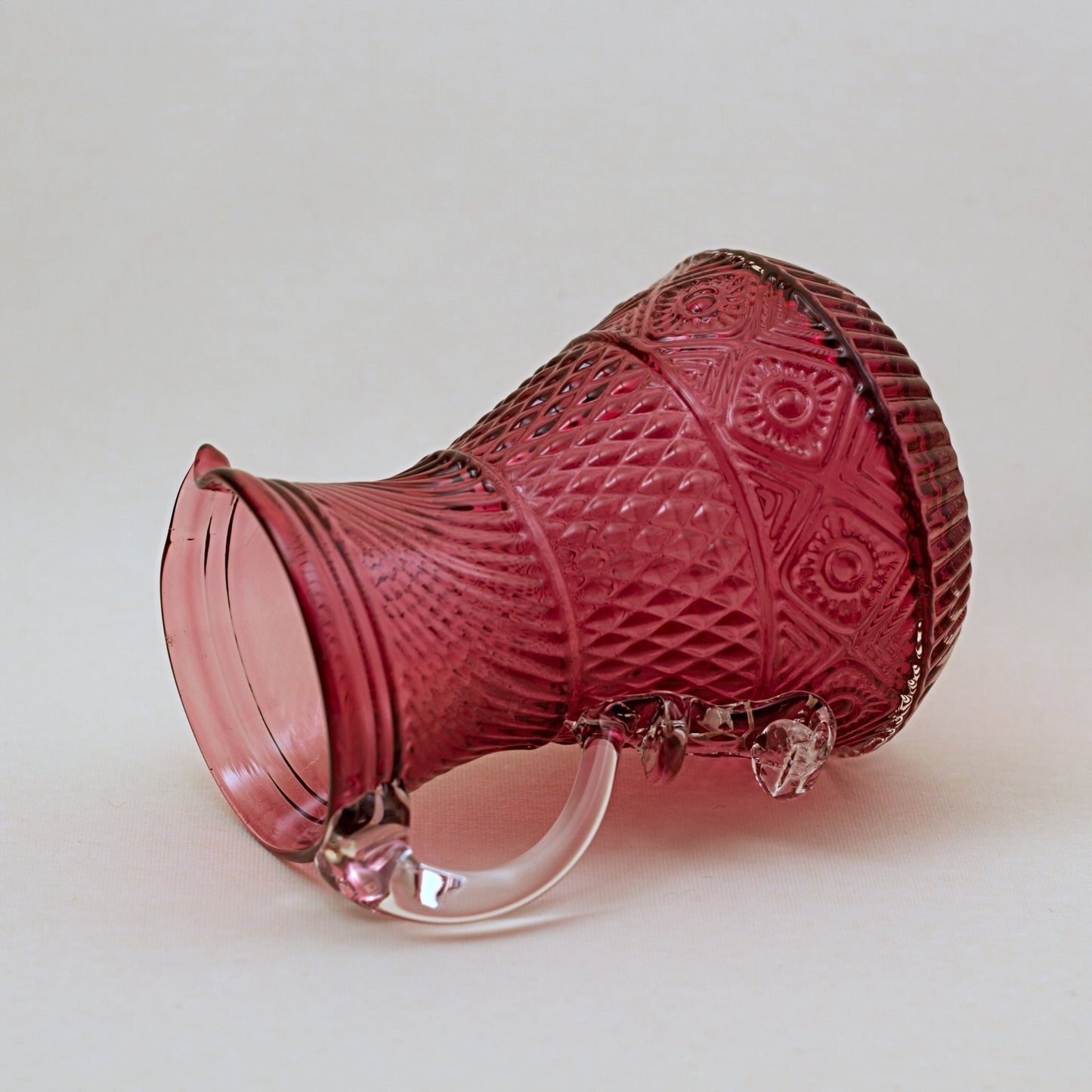 PILGRIM CRANBERRY GLASS Bennington Pitcher