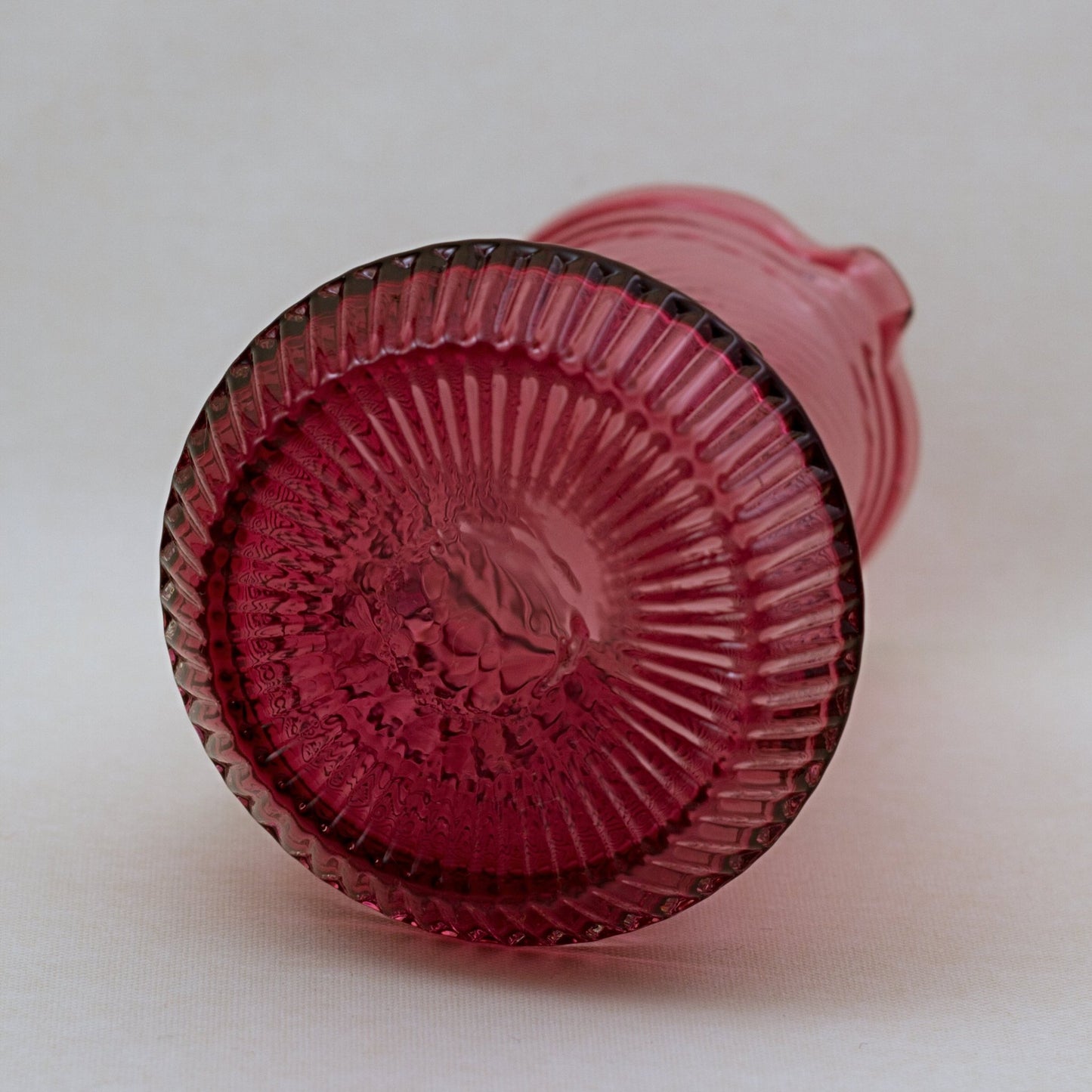 PILGRIM CRANBERRY GLASS Bennington Pitcher