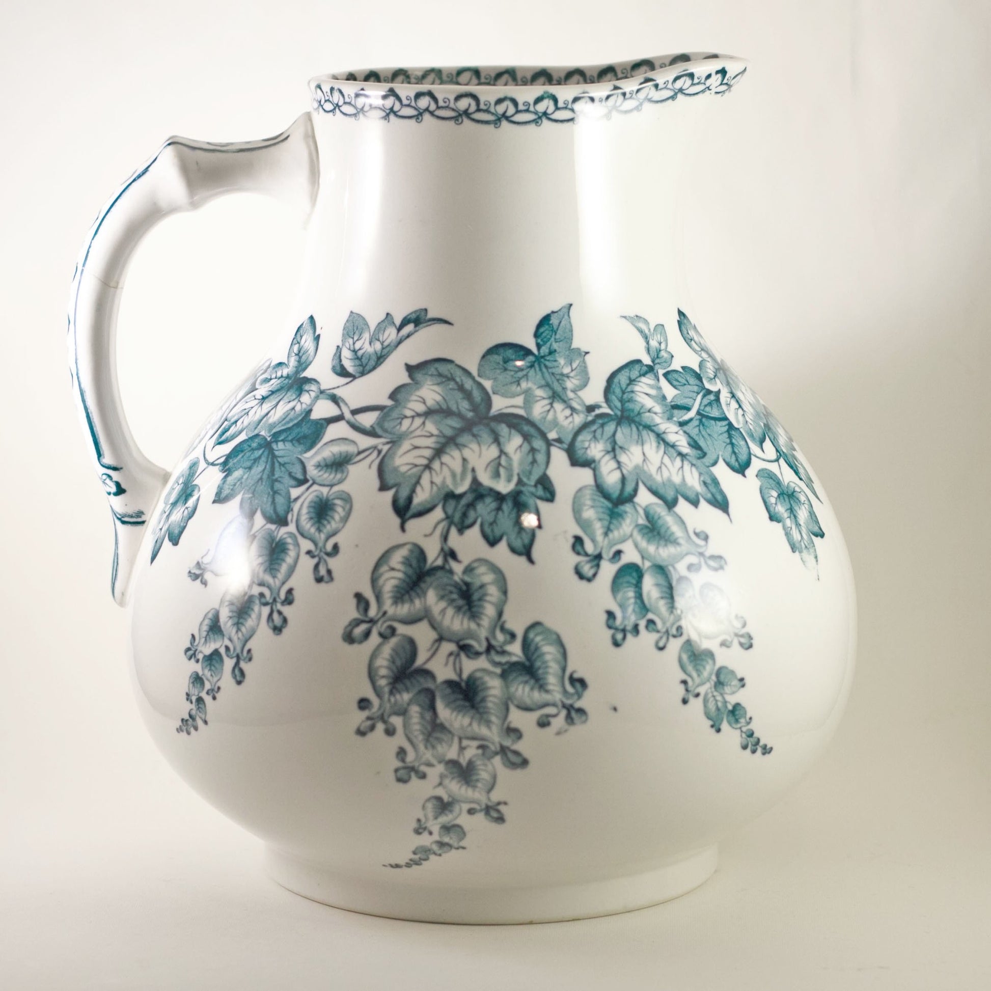 Antique DOULTON BURSLEM Transferware Pitcher in Spect'is Pattern Circa 1882