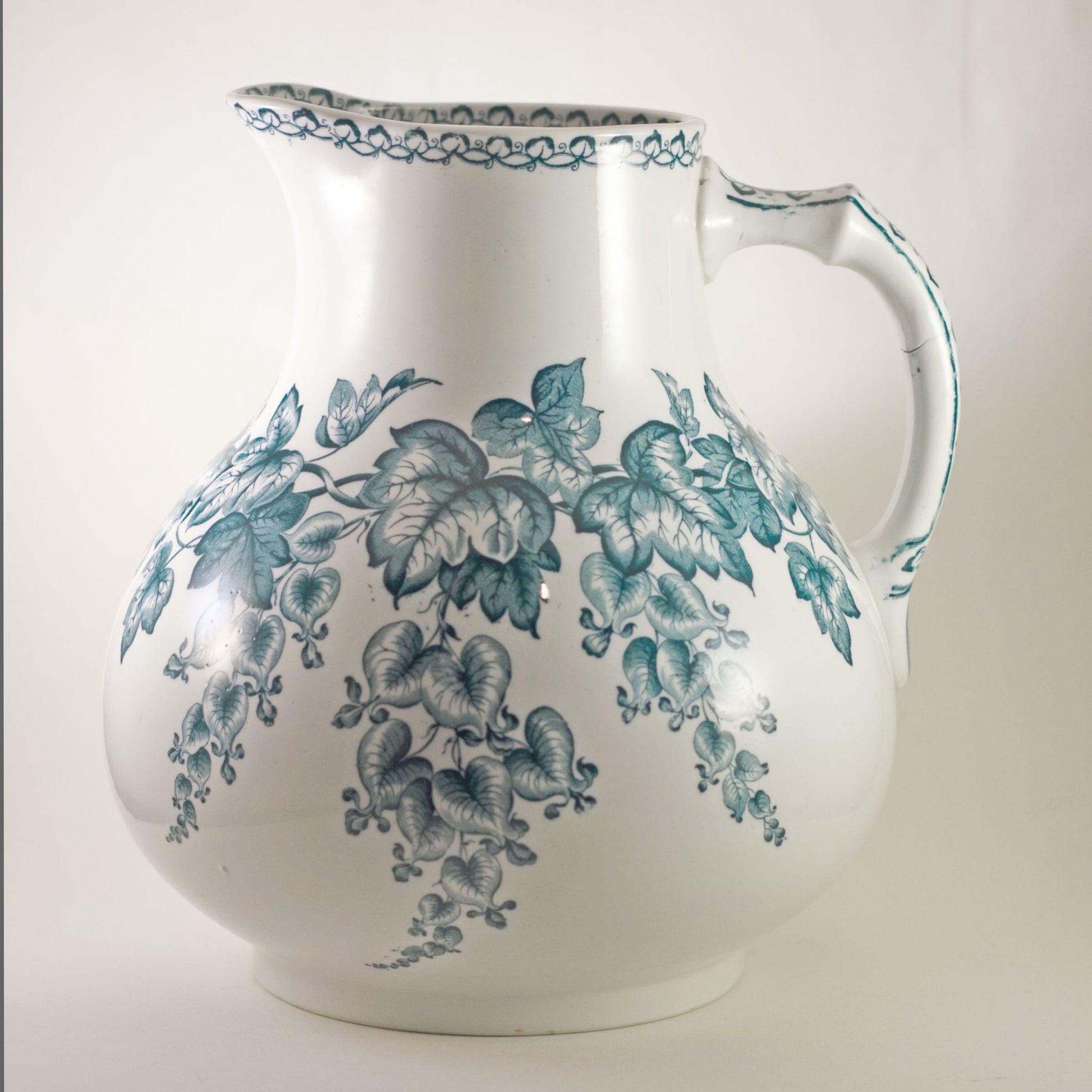 Antique DOULTON BURSLEM Transferware Pitcher in Spect'is Pattern Circa 1882
