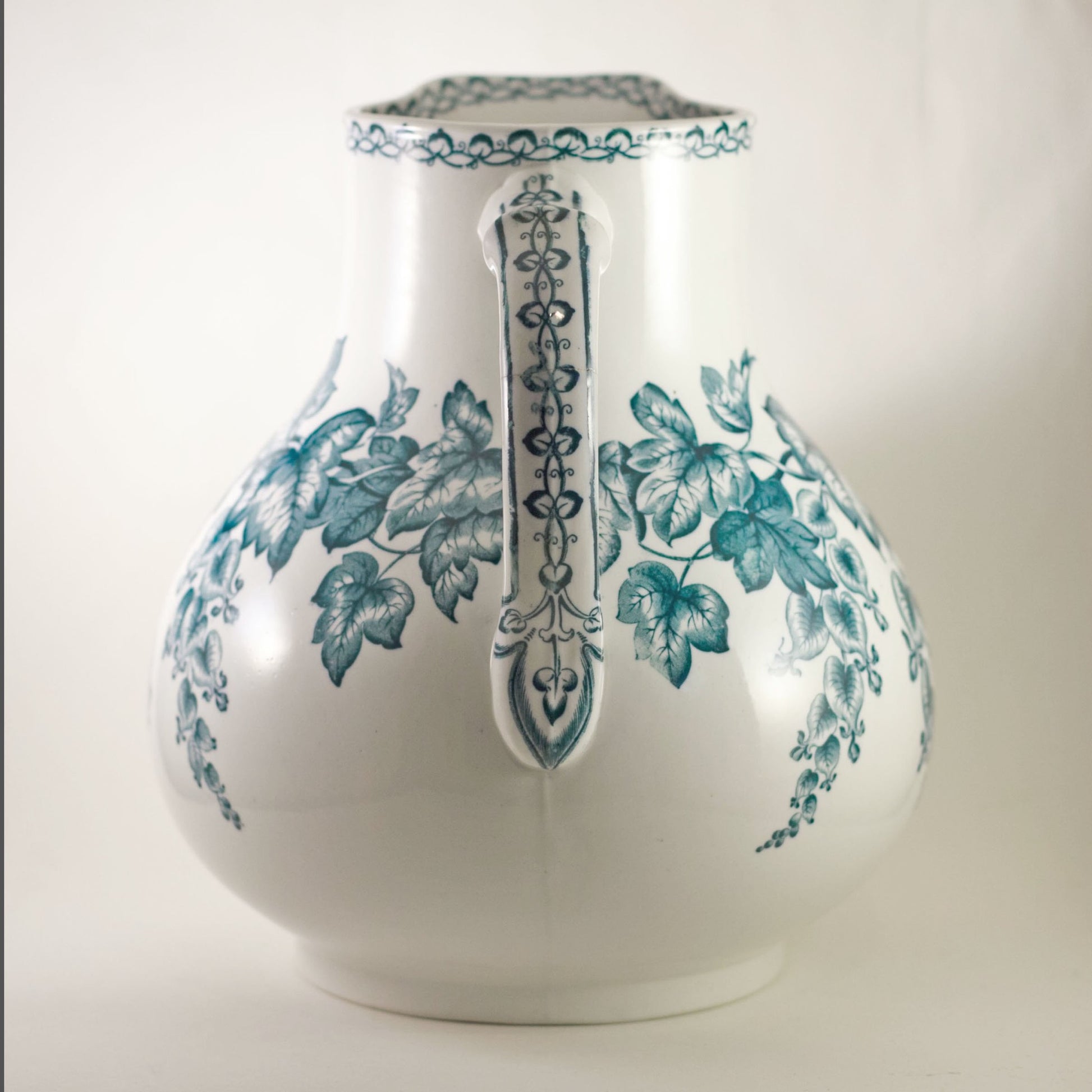 Antique DOULTON BURSLEM Transferware Pitcher in Spect'is Pattern Circa 1882