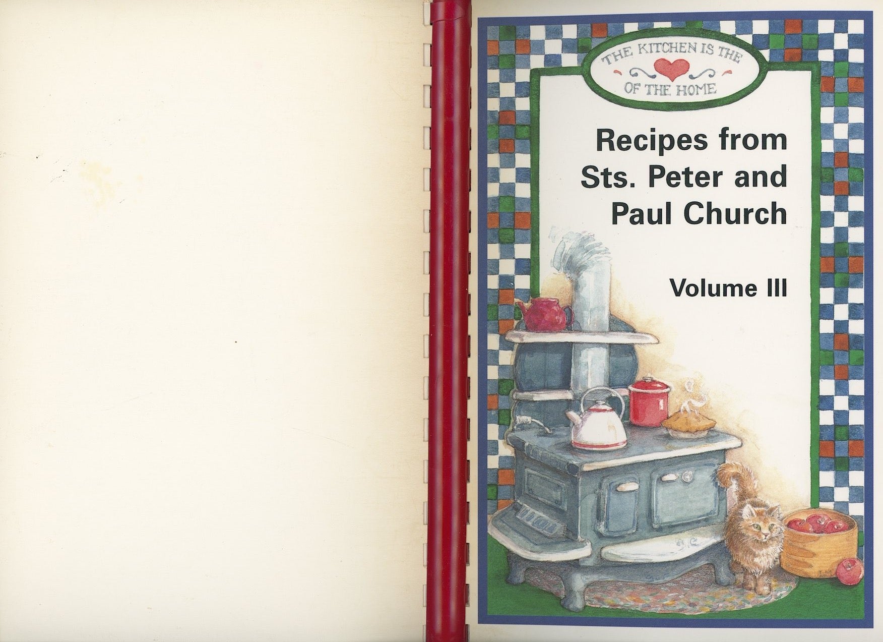 RECIPES FROM STS. PETER & PAUL CHURCH Volume III  | California, Kentucky Circa 1998 Front Cover and Back Cover