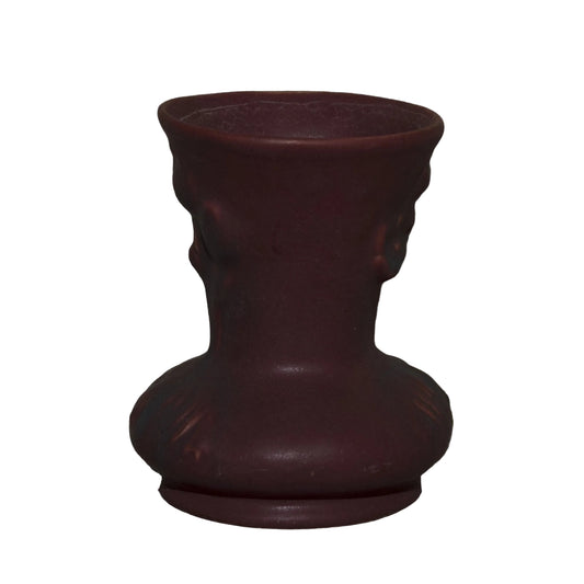 VAN BRIGGLE ART POTTERY Mulberry and Blue Raised Poppy 5" Vase 1910 - 1945