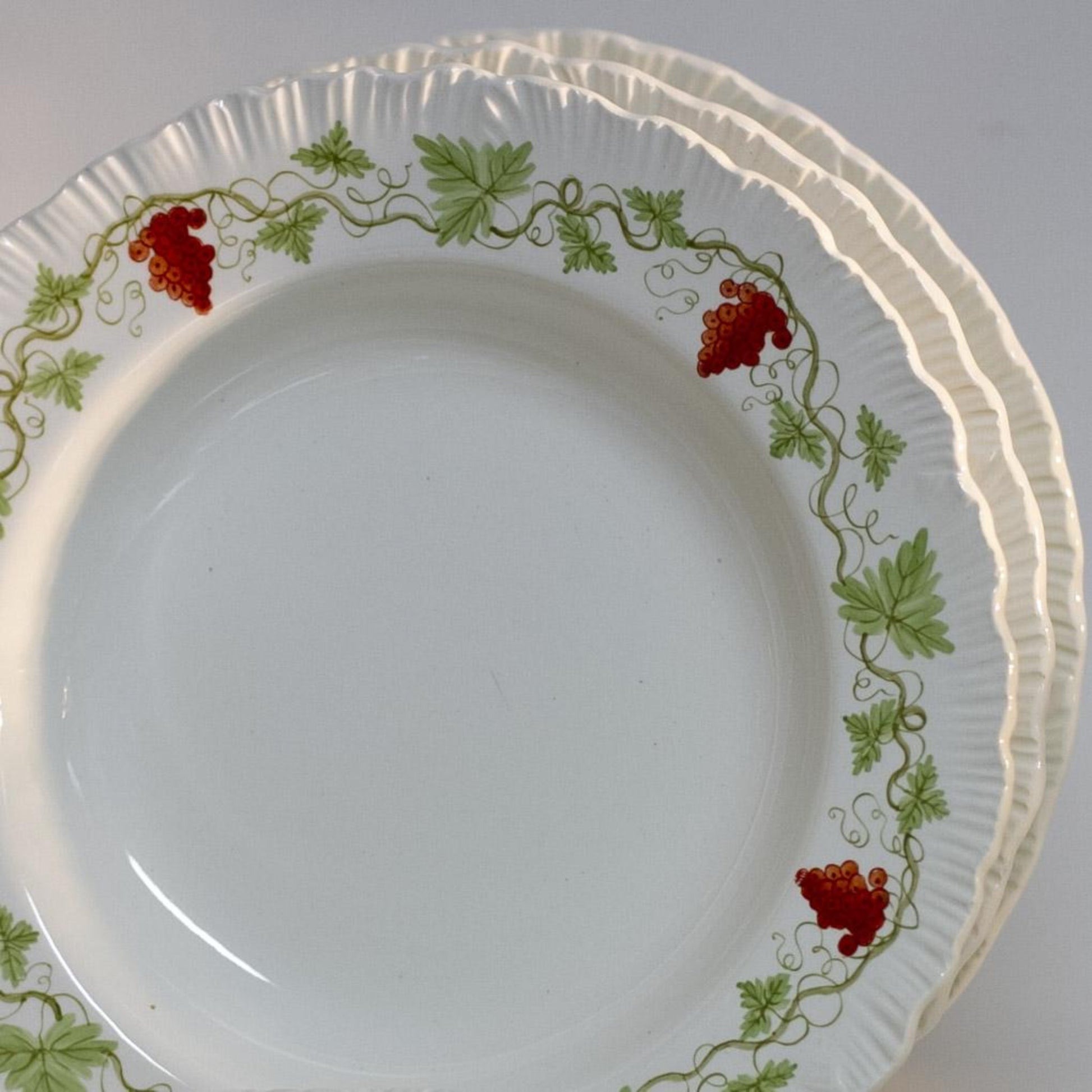 BACCHUS RED by Wedgewood RIMMED SOUP BOWL Circa 1940 - 1974 Discontinued Pattern Made in England