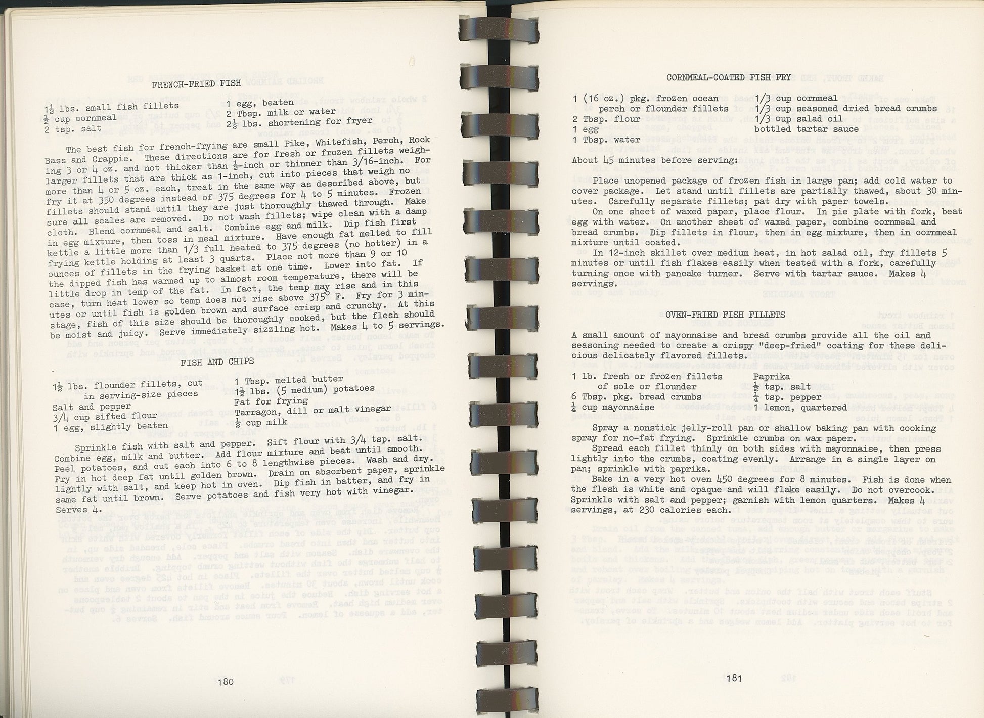 FROM WILMA'S KITCHEN Cookbook by Wilma Linville Circa 1979 Sample Fish Recipes