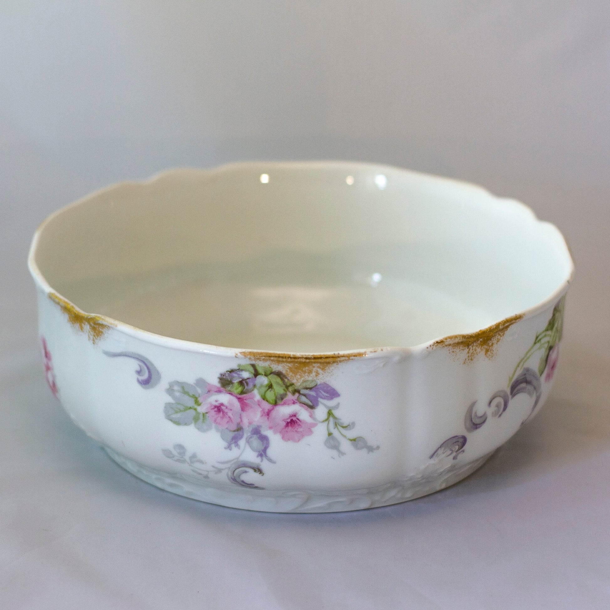 WM Guerin France Limoges LARGE SALAD SERVING BOWL Circa 1900 - 1932