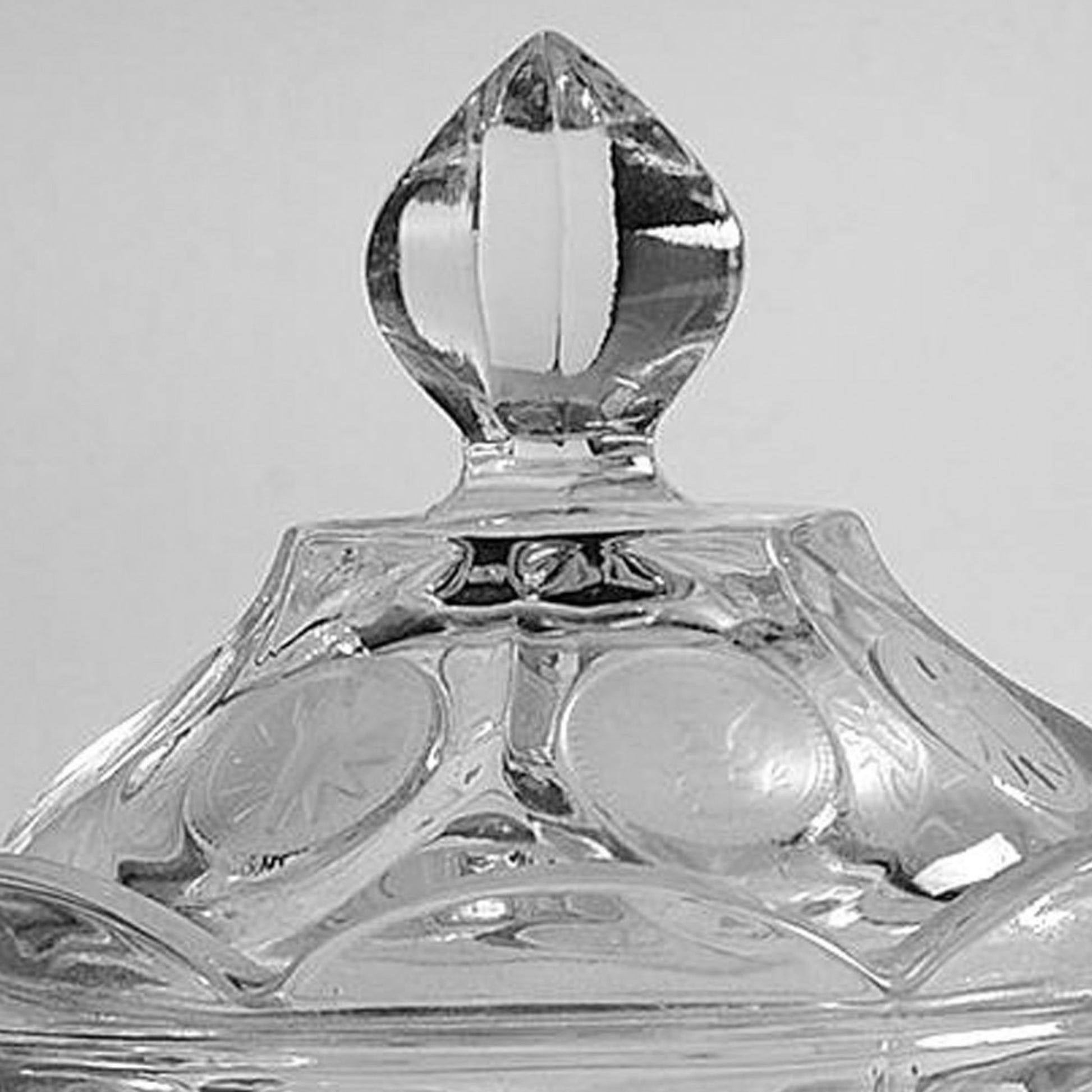FOSTORIA COIN GLASS Covered Candy Dish