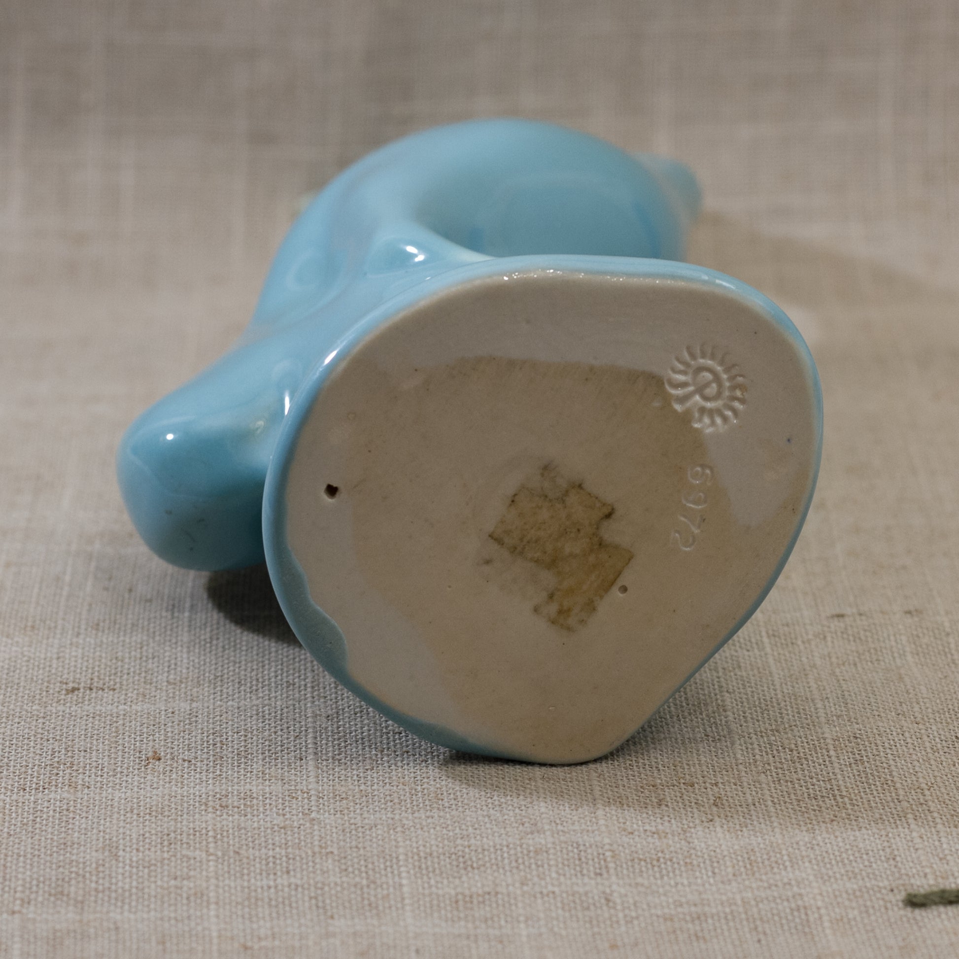 ROOKWOOD POTTERY Egret Figural #6972 with Light Teal Glaze Circa 1942