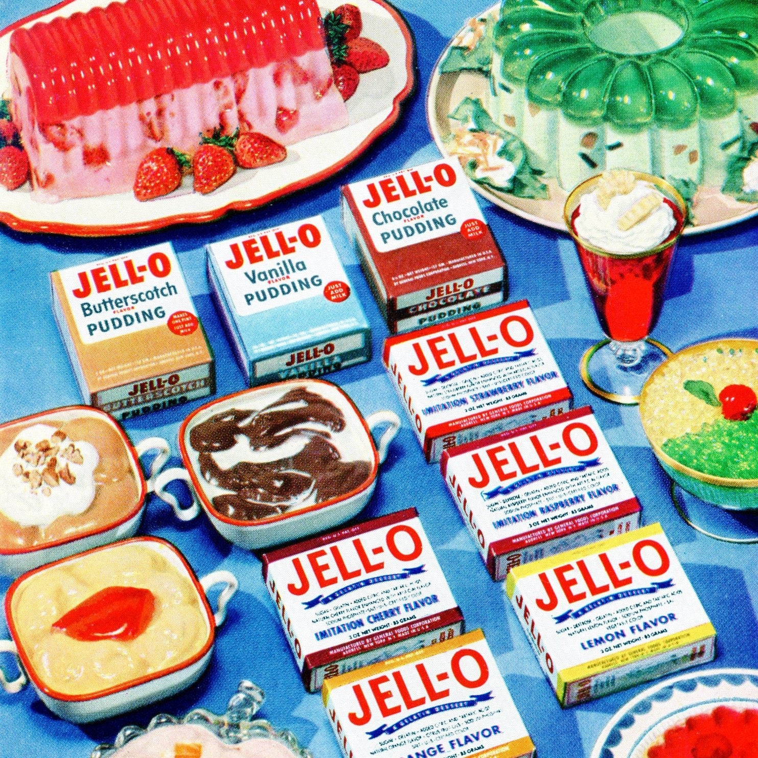 DESSERT MAGIC Vintage JELL-O Recipe Book Published by General Foods Corporation Circa 1944 Inside