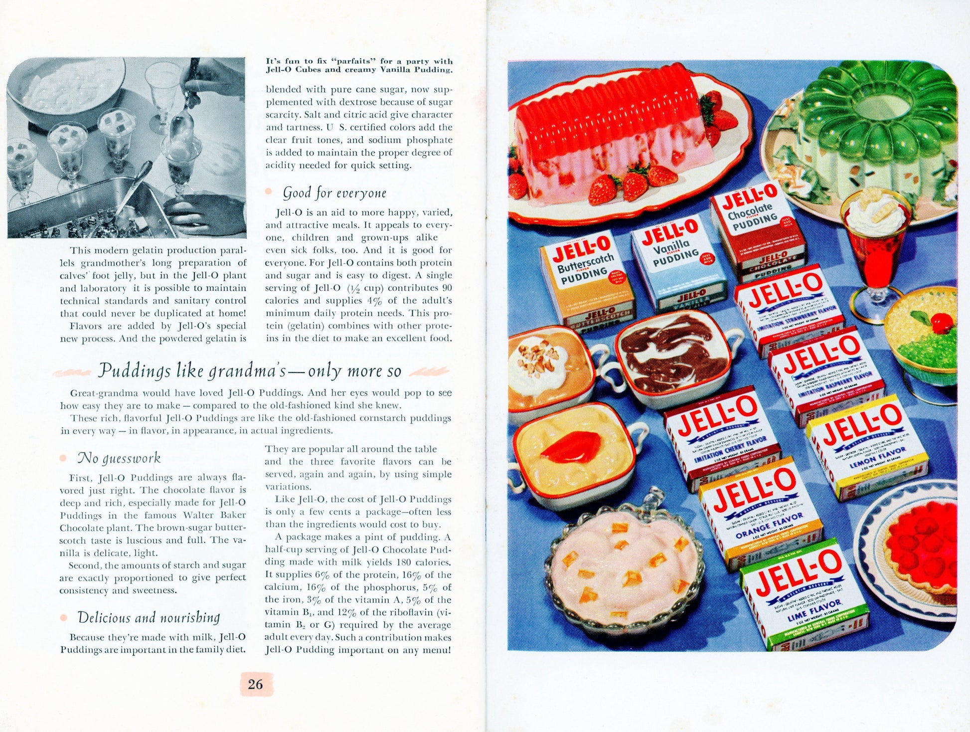 DESSERT MAGIC Vintage JELL-O Recipe Book Published by General Foods Corporation Circa 1944 Recipes