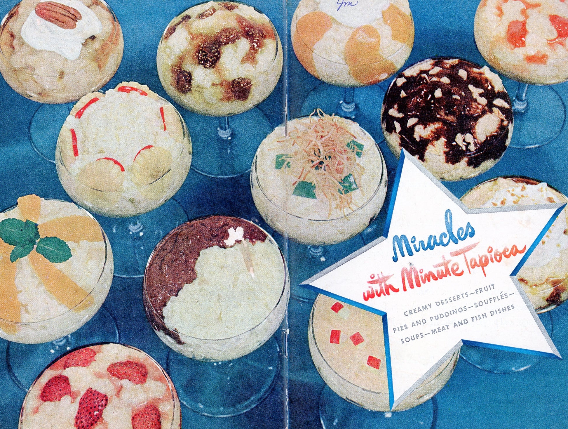 MIRACLES WITH MINUTE TAPIOCA Vintage Recipe Book Compiled by Frances Barton Published by General Foods Corporation Circa 1948