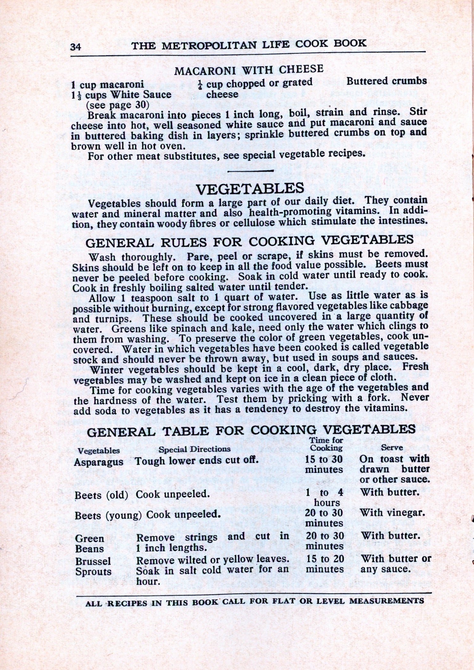 METROPOLITAN LIFE COOK BOOK Recipe Booklet Circa 1925