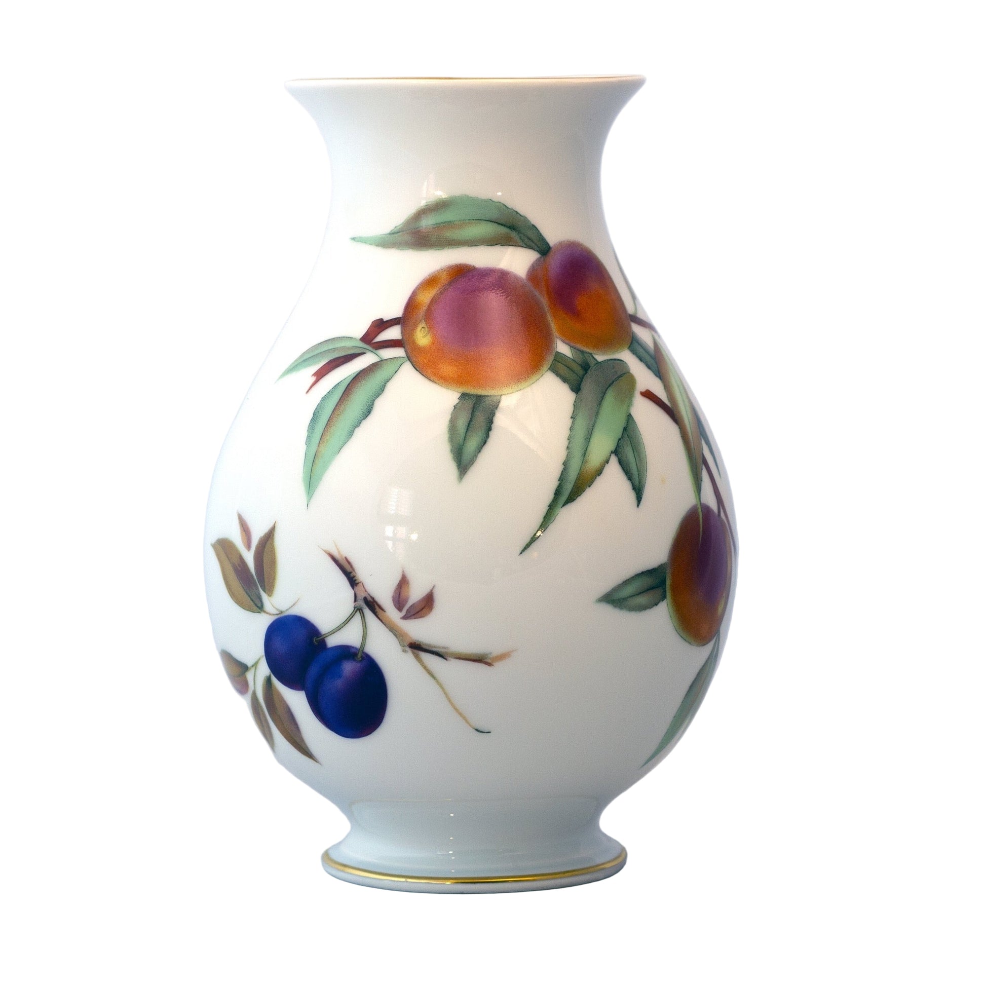 EVESHAM GOLD Chloe Vase with Vegetable & Fruit Sprays 10"