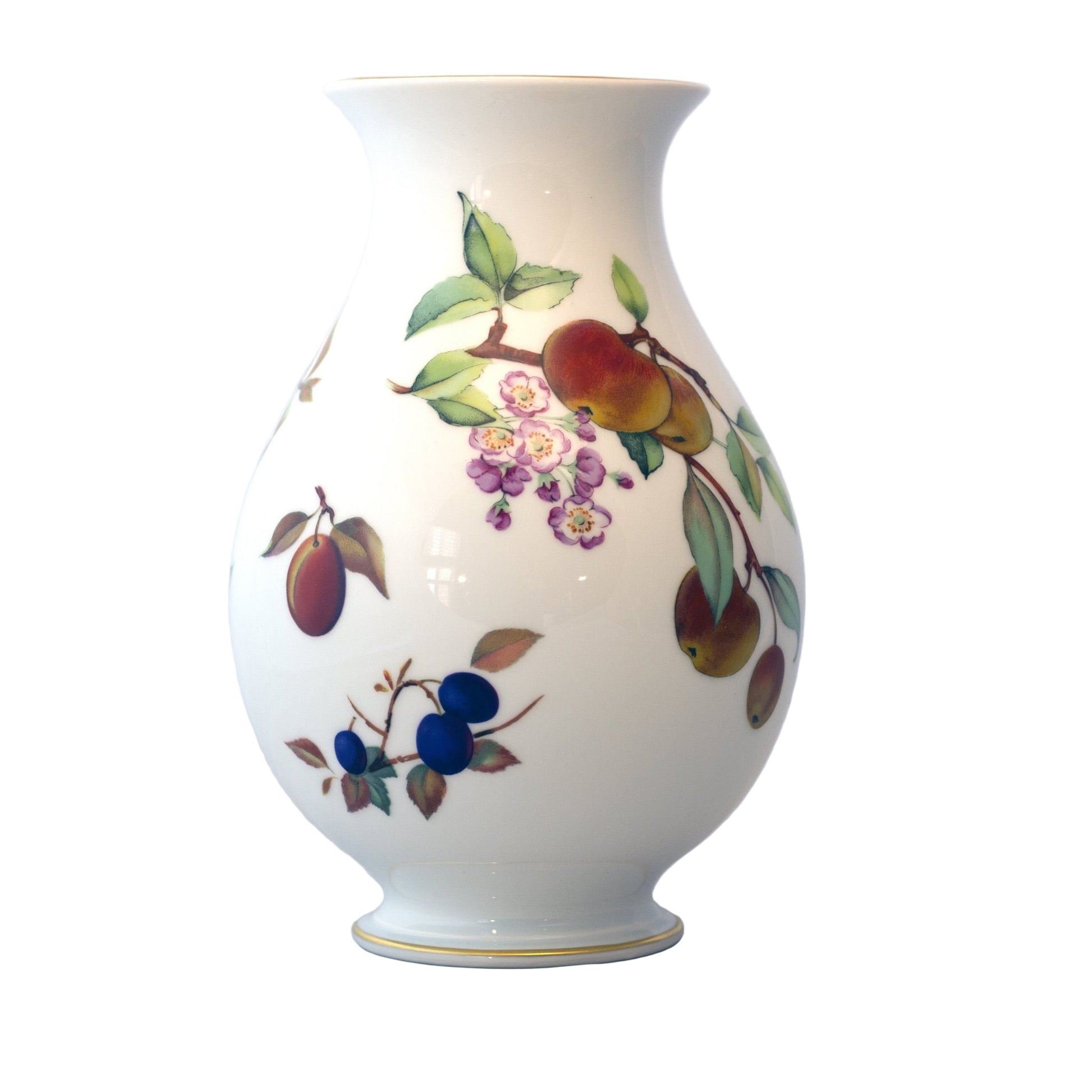 EVESHAM GOLD Chloe Vase with Vegetable & Fruit Sprays 10"
