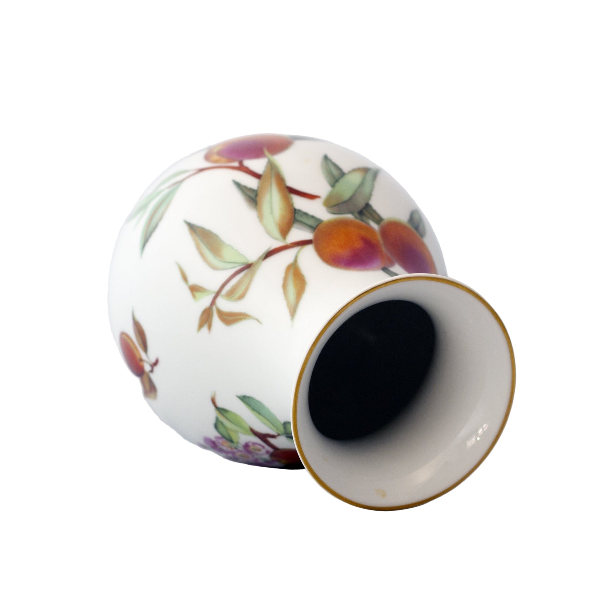 EVESHAM GOLD Chloe Vase with Vegetable & Fruit Sprays 10"