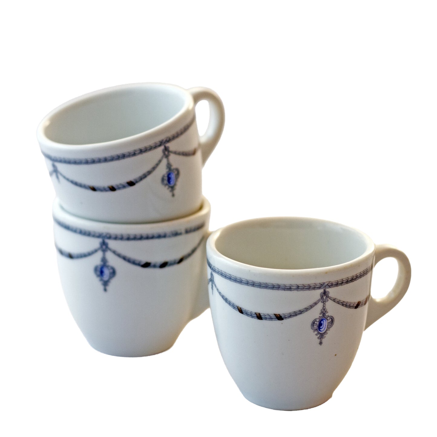 HOTEL SINTON CINCINNATI DEMITASSE CUPS Circa 1920s (Set of 3)