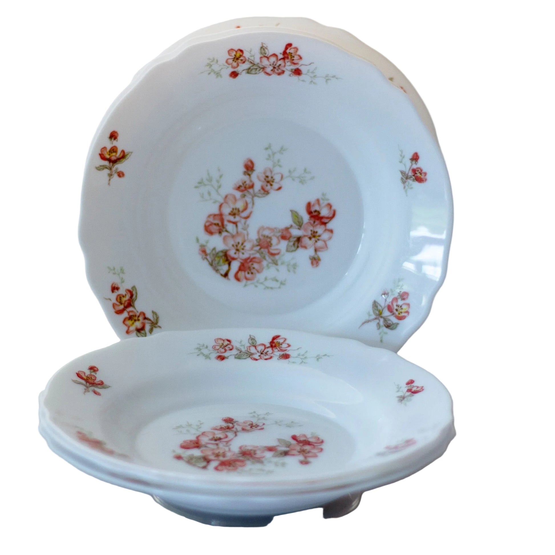Arcopal Florentine Rimmed Soup Bowl | Pink Floral France (2)