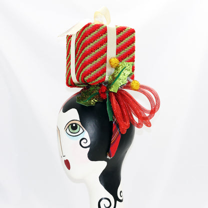 Diadema navideña decorada con tartán escocés Stewart Royal