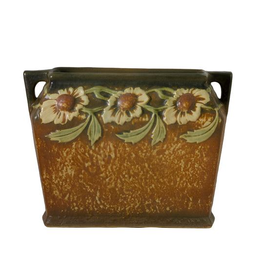 Roseville Pottery Dahlrose Pillow Vase with Handles | Circa 1924–1928