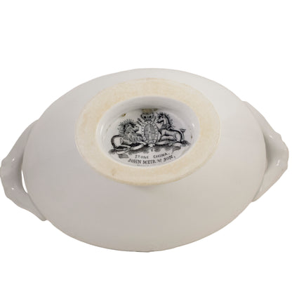 Saucière en faïence (Ironstone) John Meir & Son, modèle Washington, déposé en 1863