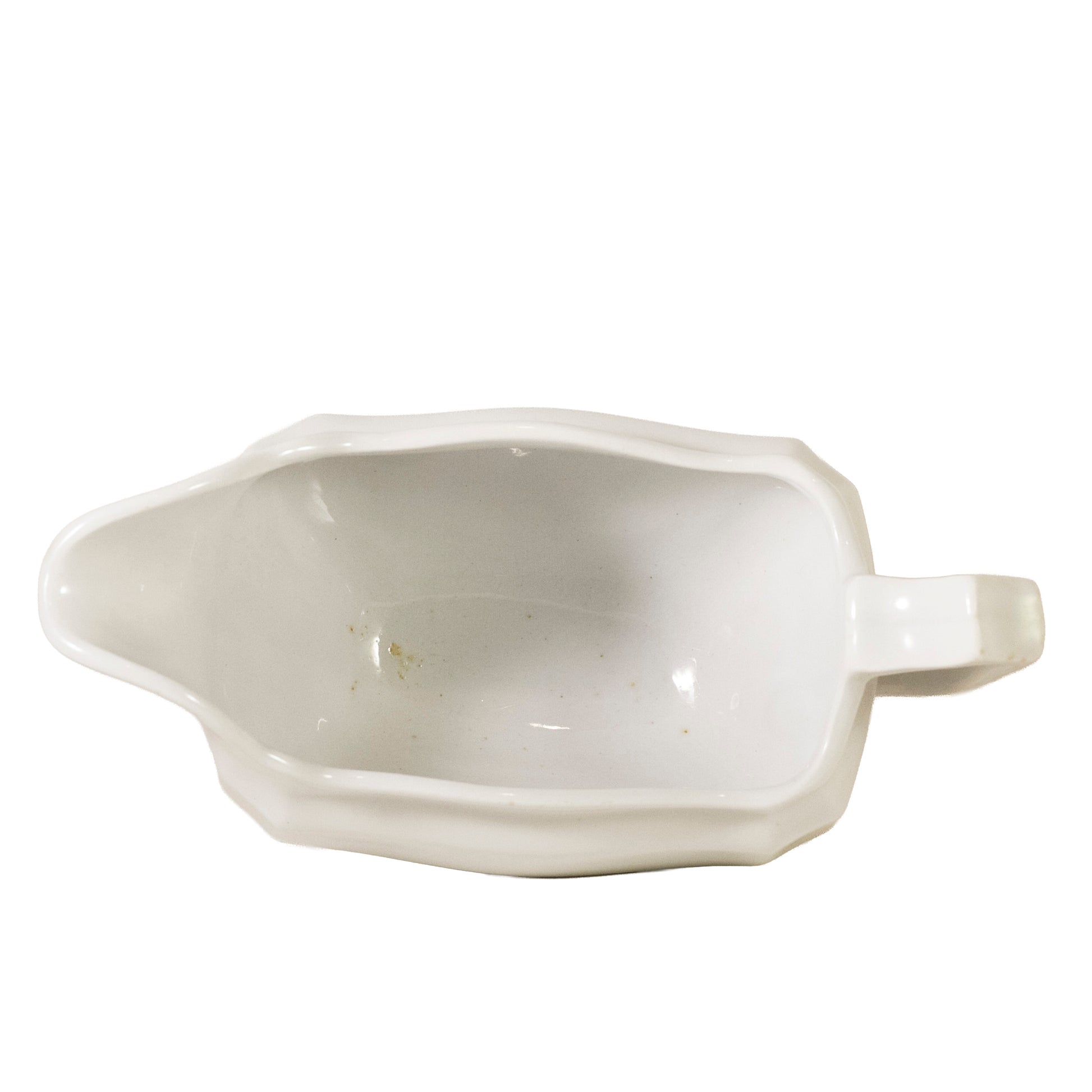 Antique J & G Meakin Block Optic Ironstone Sauce Boat, Staffordshire England c.1890