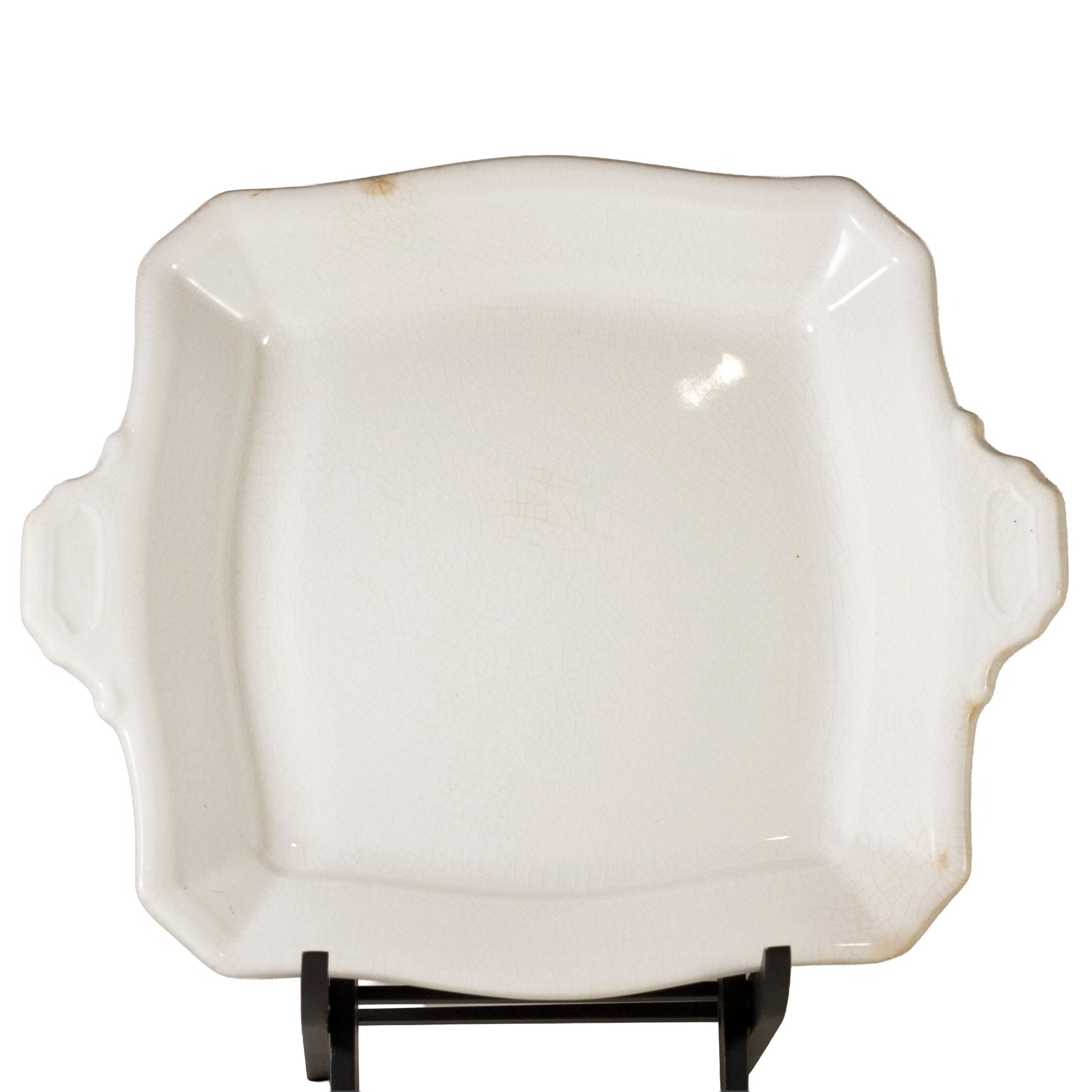 J & G Meakin Block Optic Square Ironstone Covered Dish with Underplate 2