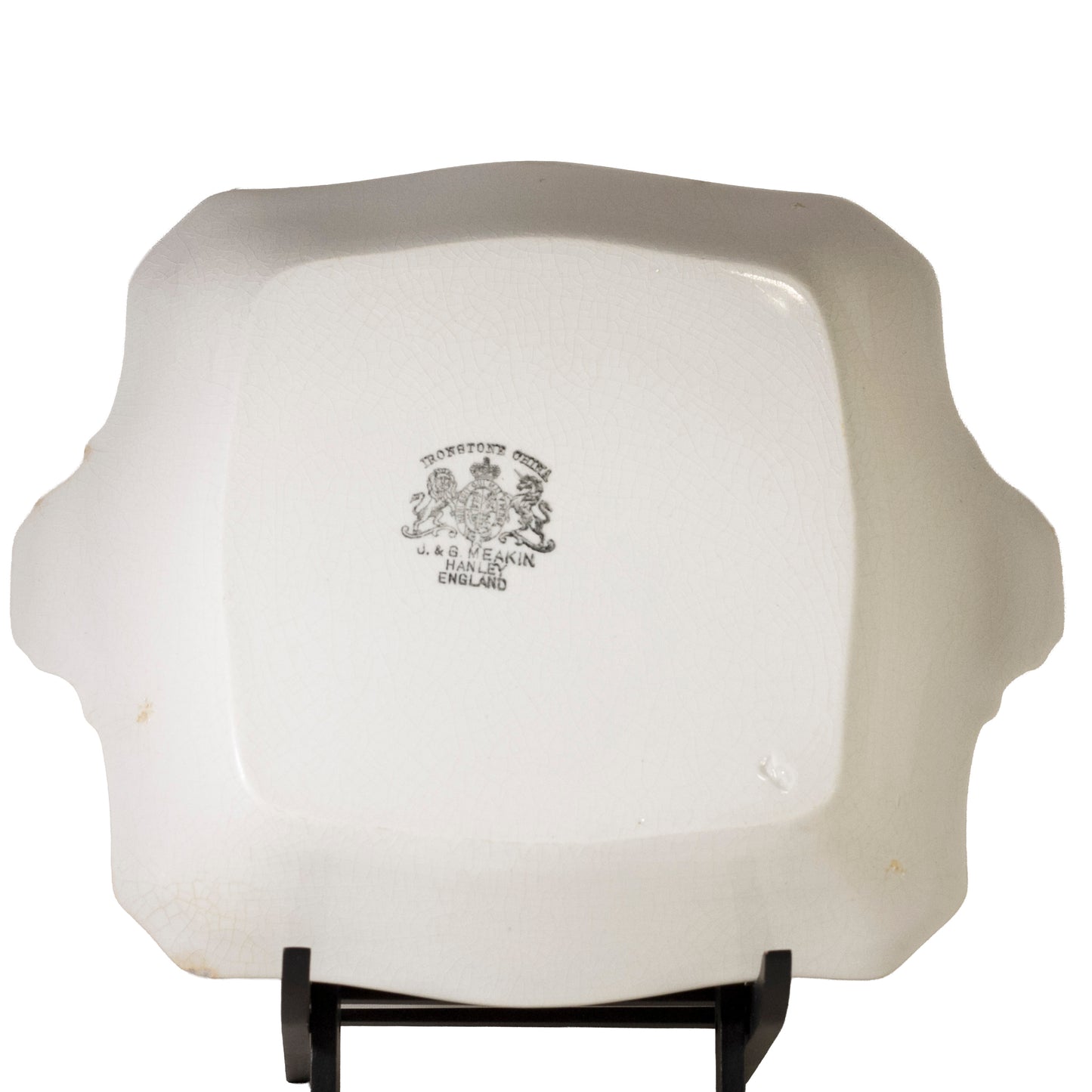J & G Meakin Block Optic Square Ironstone Covered Dish with Underplate 3