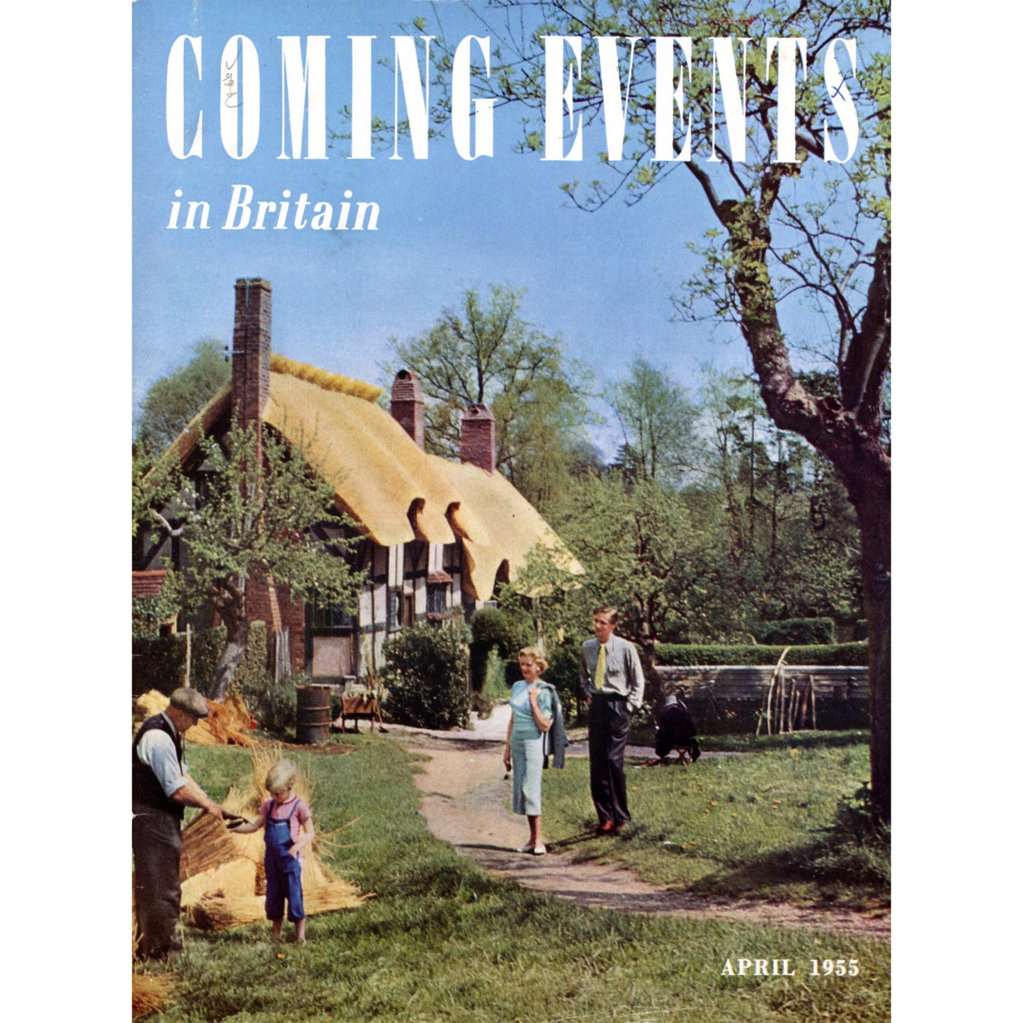 Shop 1955 Coming Events in Britain magazines. Vintage British travel issues with mid-century photography, culture, and advertising. Buy single issues. (April 1955)