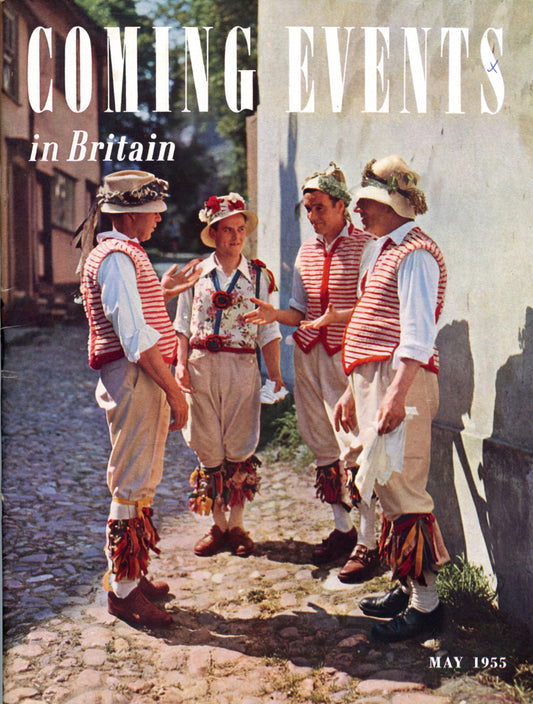 Shop 1955 Coming Events in Britain magazines. Vintage British travel issues with mid-century photography, culture, and advertising. Buy single issues. (May 1955)