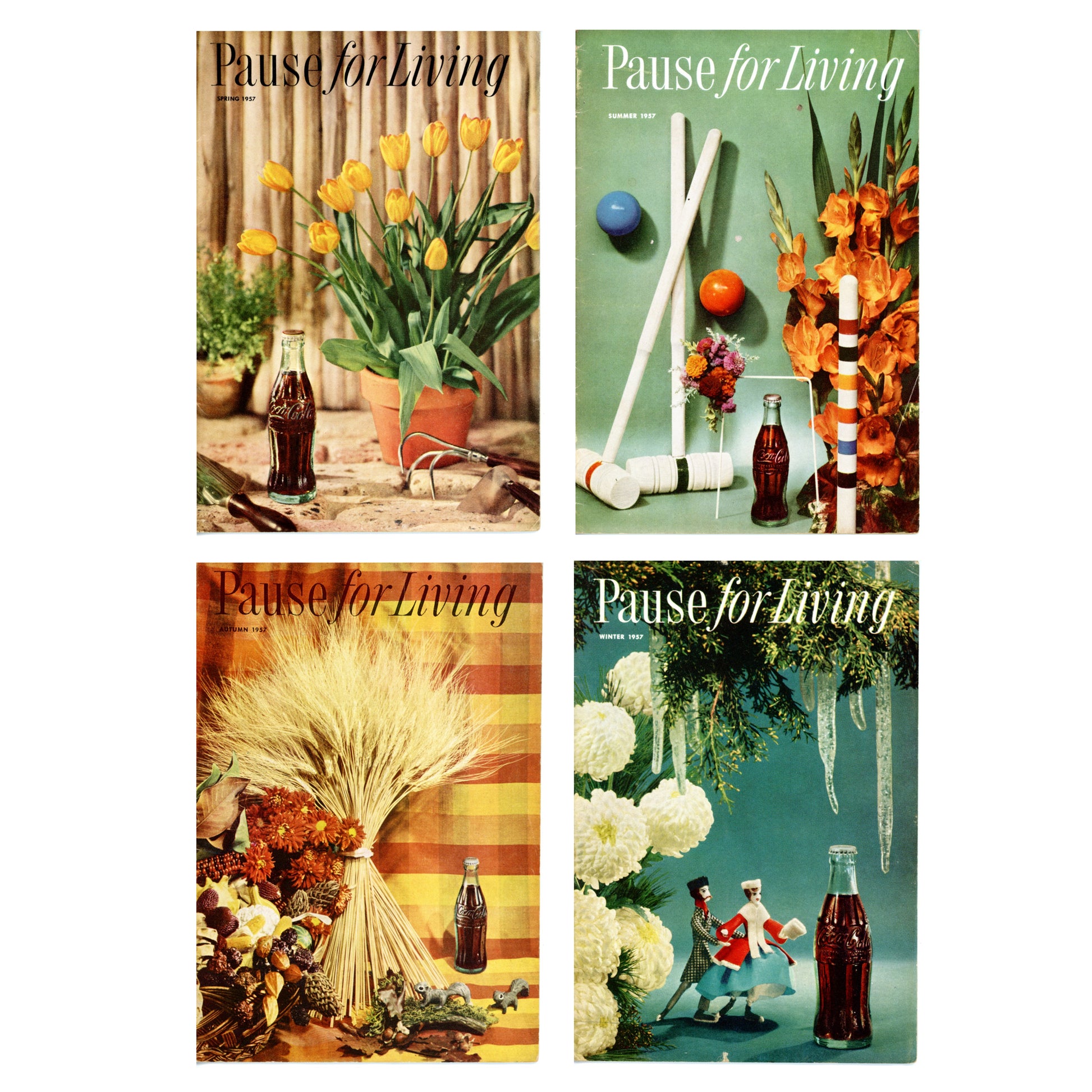 Coca Cola Pause for Living 1957 Full Year Set (Spring, Summer, Autumn, Winter)