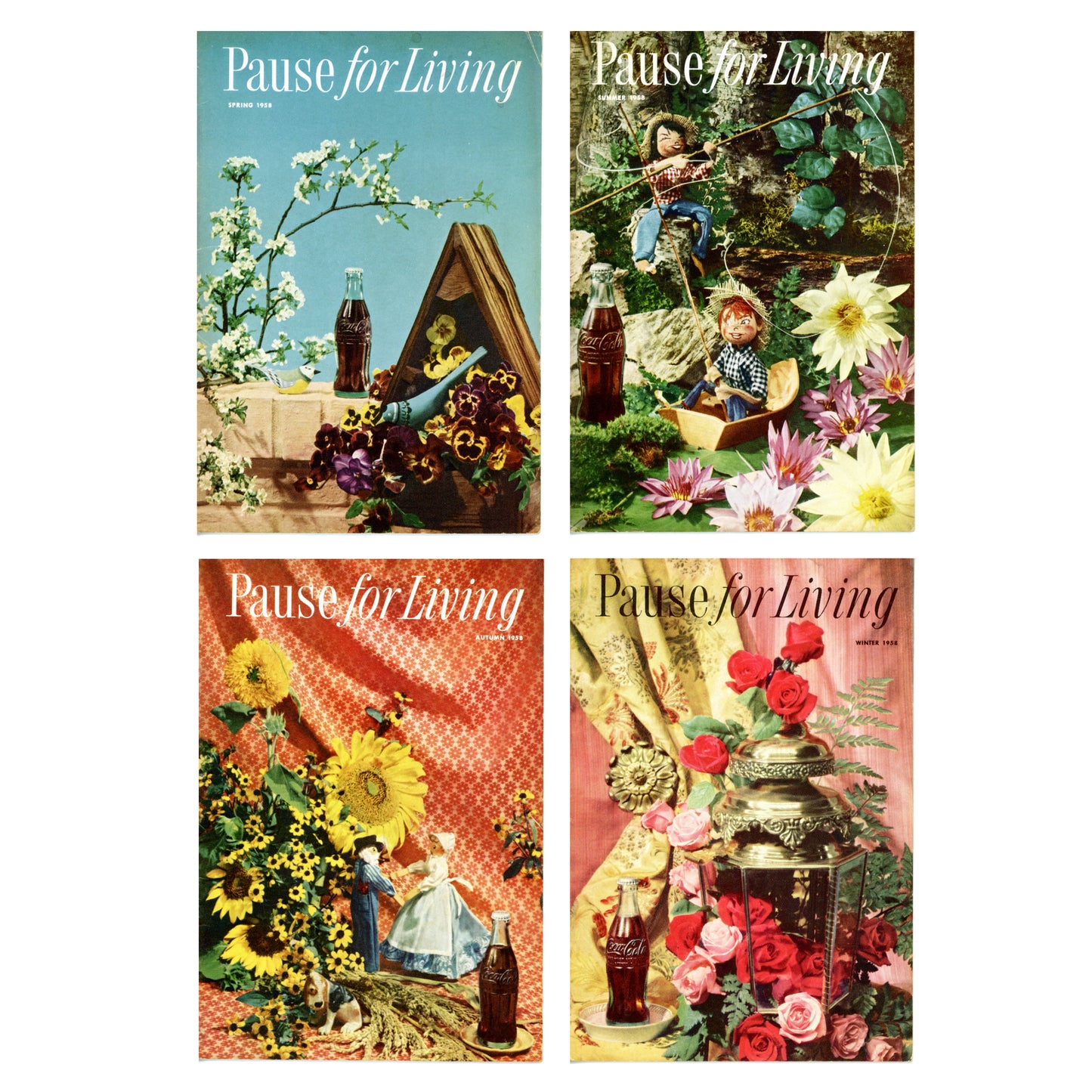 Coca Cola Pause for Living 1958 Full Year Set (Spring, Summer, Autumn, Winter)
