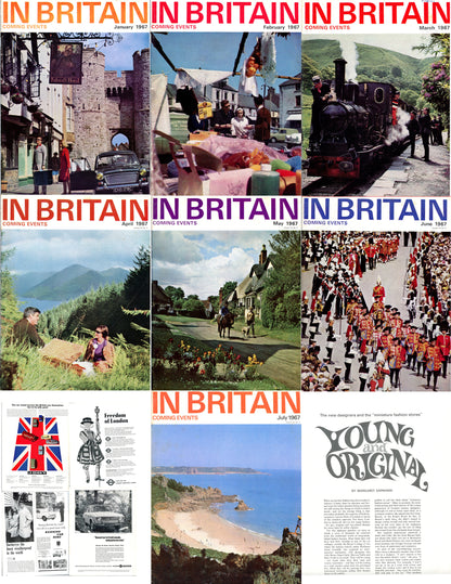 Revista Coming Events in Britain 1967 Números sueltos Revista vintage de viajes y cultura británica