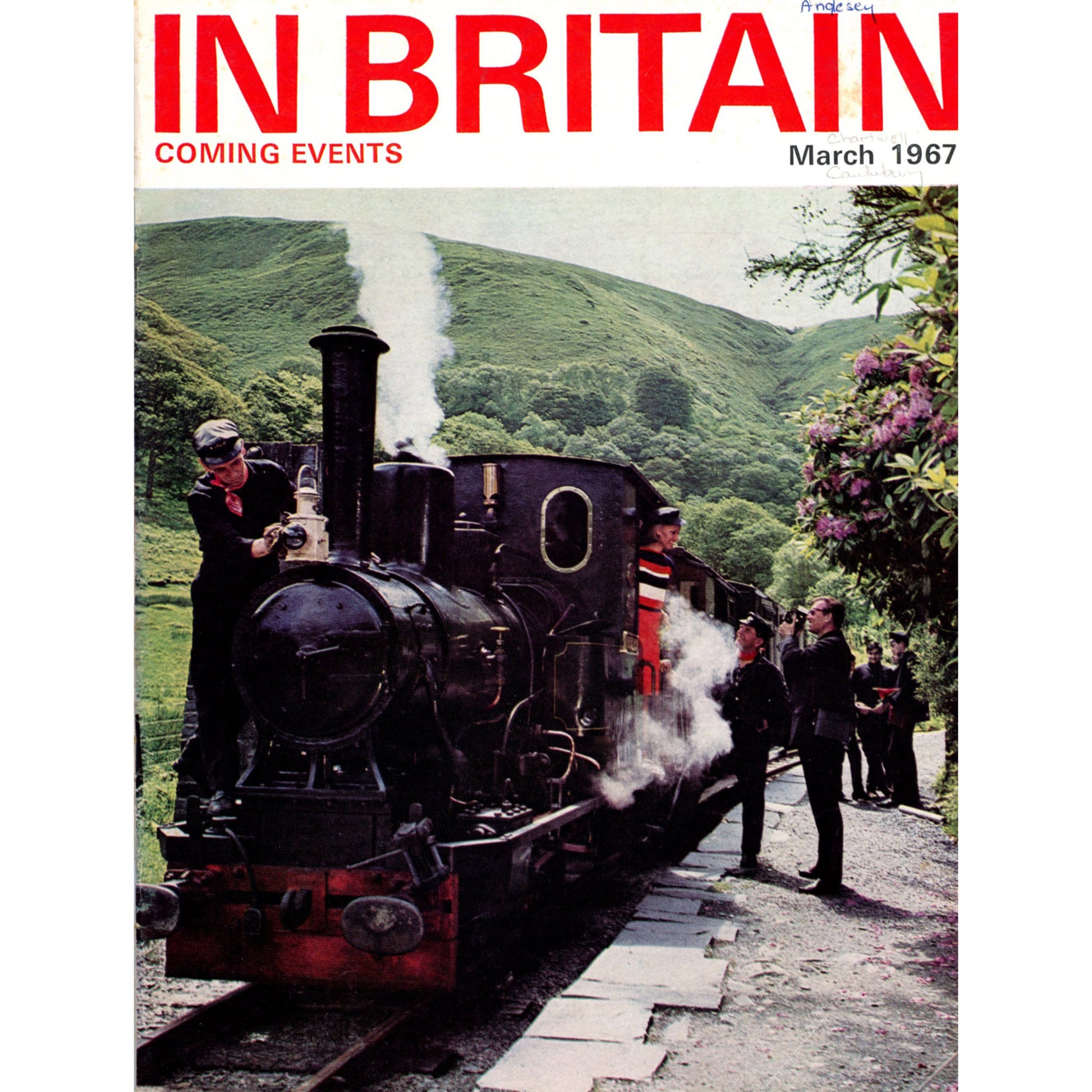 Select 1967 issues of Coming Events in Britain magazine. Vintage UK travel publication with colorful covers, cultural scenes, and mid-century appeal. March 1967