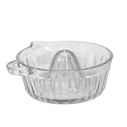 Federal Glass Co. Deep Fluted Bowl | Open Handle Citrus Glass Reamer