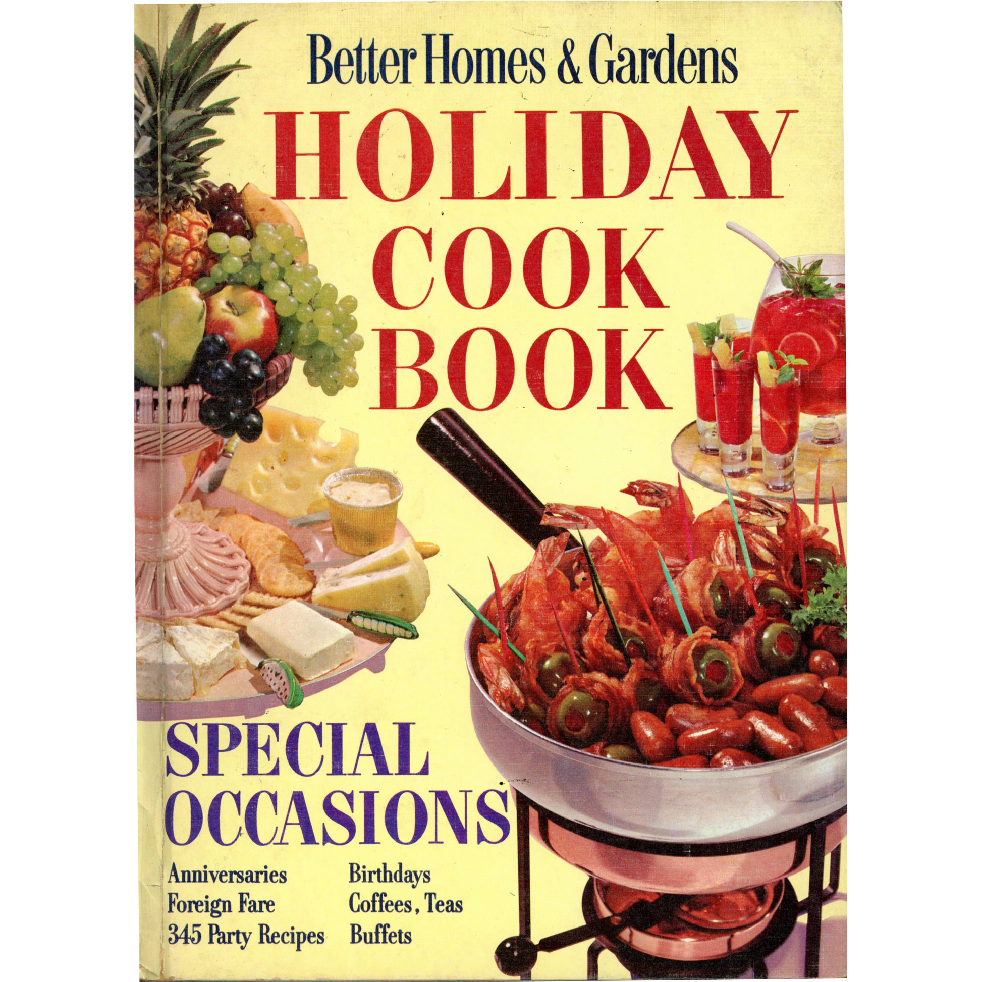 Better Homes Gardens Holiday Cookbook 1959 Mid Century Cover