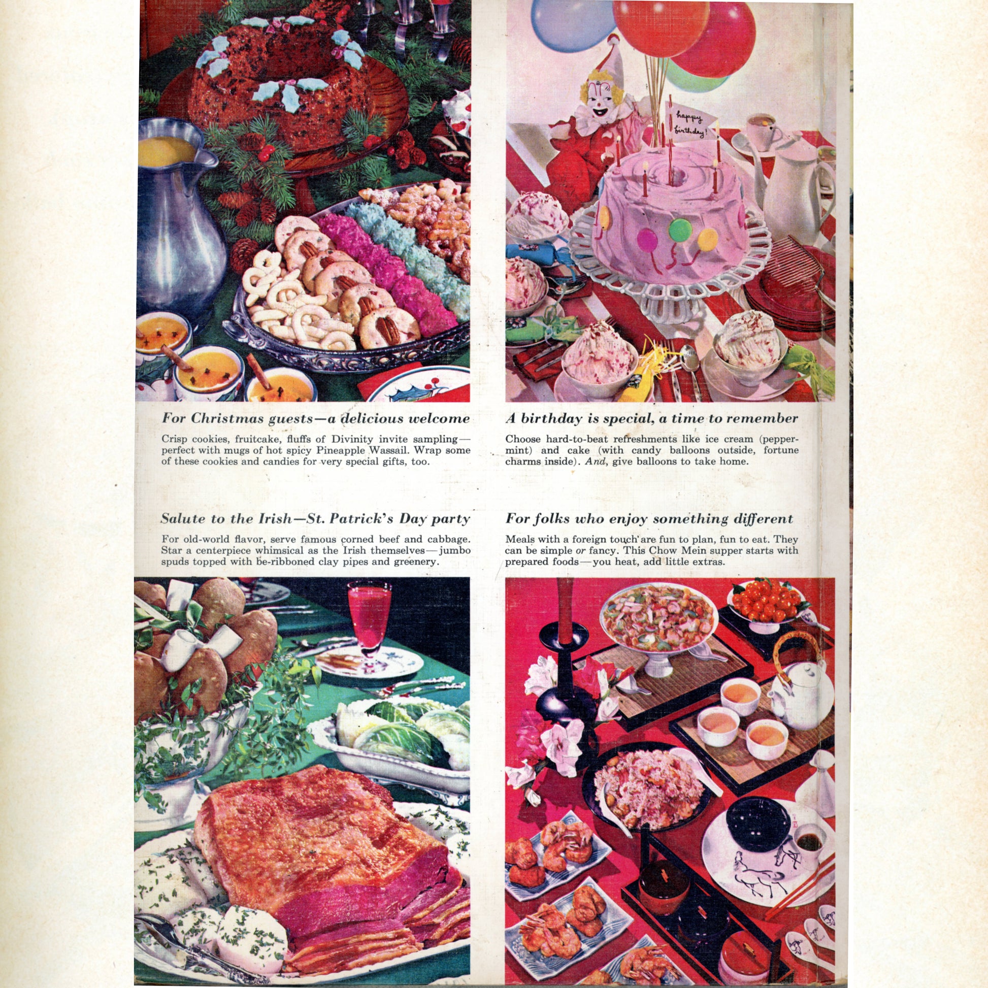 Better Homes Gardens Holiday Cookbook 1959 Mid Century Back Cover