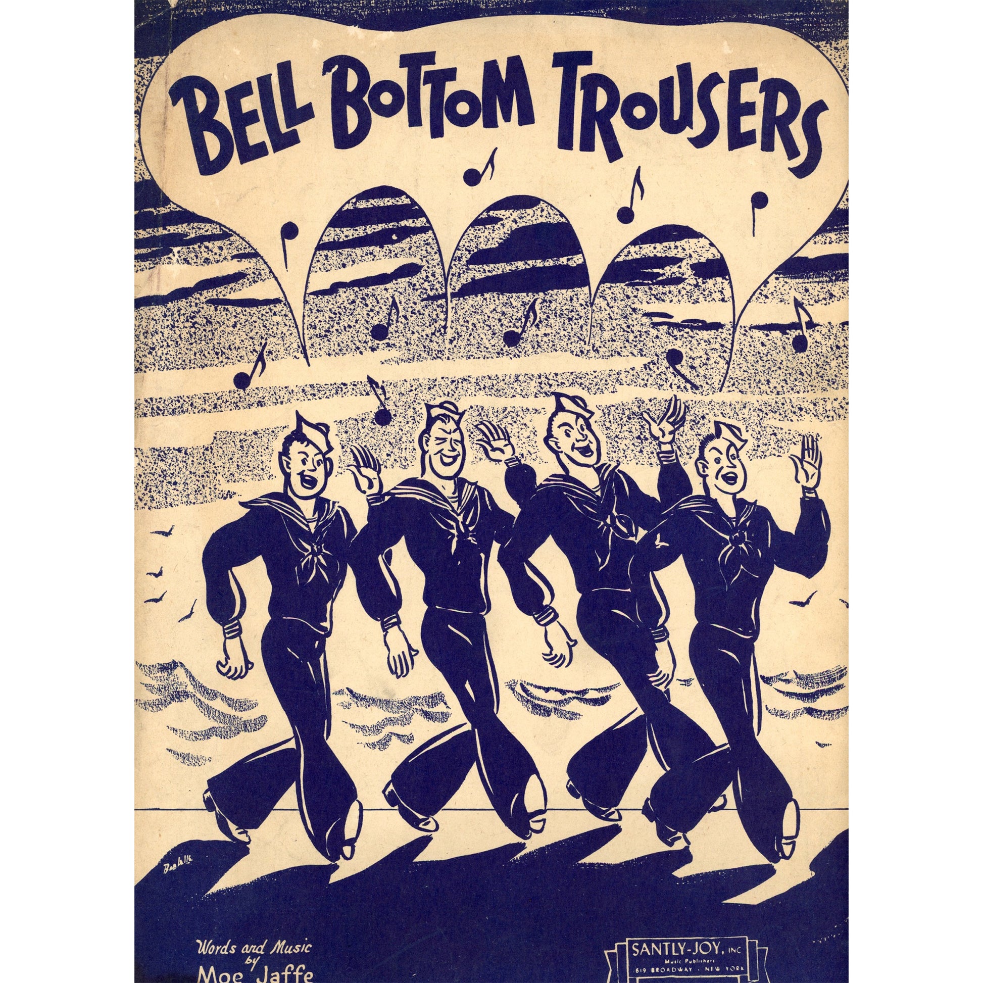 Bell Bottom Trousers 1944 Vintage Sheet Music | Moe Jaffe WWII Patriotic Song