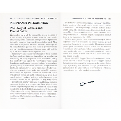 A printed page from Best Recipes of the Great Food Companies | Judith Anderson ©1992 (1997 Revised Edition) showing the article 'The Peanut Prescription' with text 